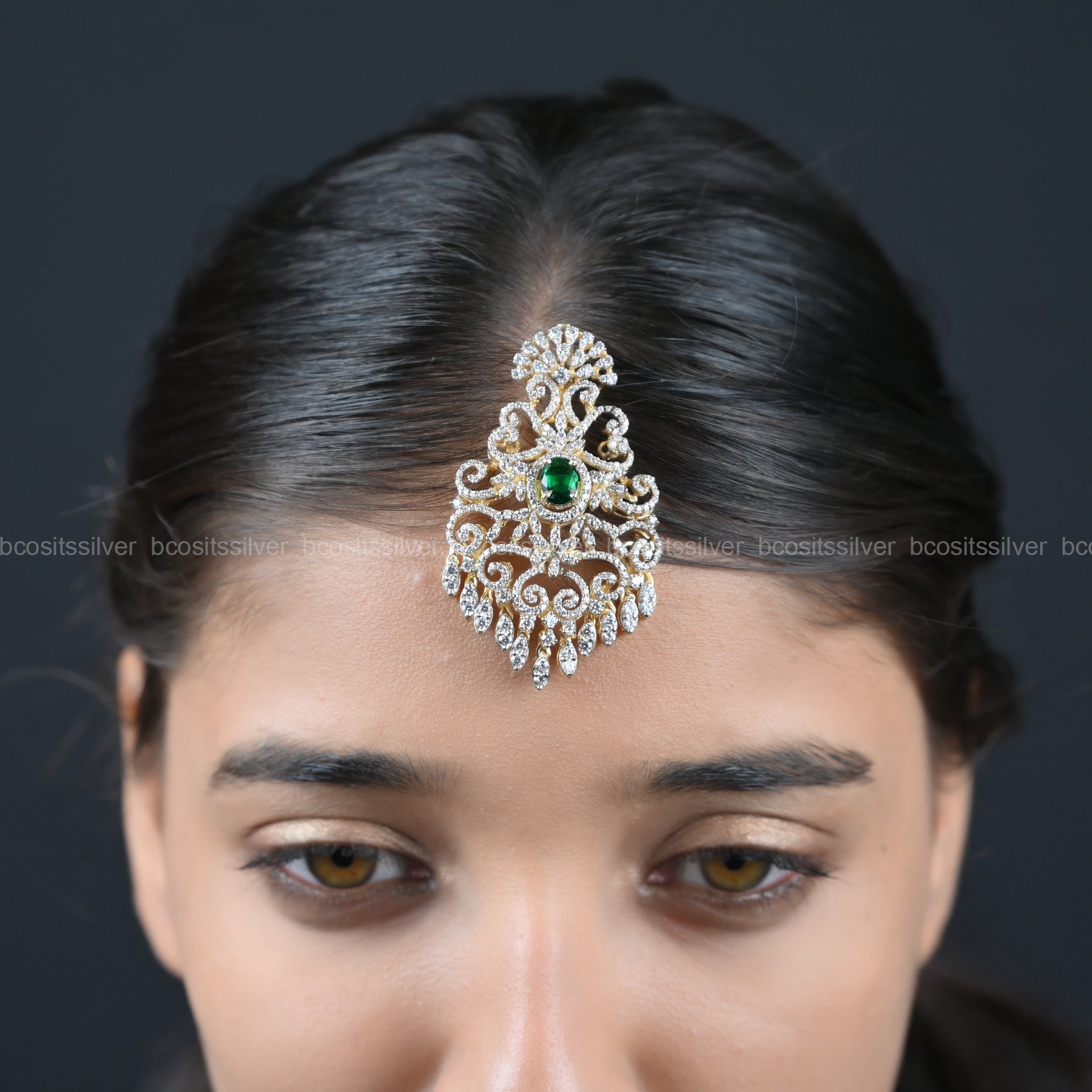 Theia Navaratri Pendant / Tikka - 9027 - ( MADE TO ORDER )