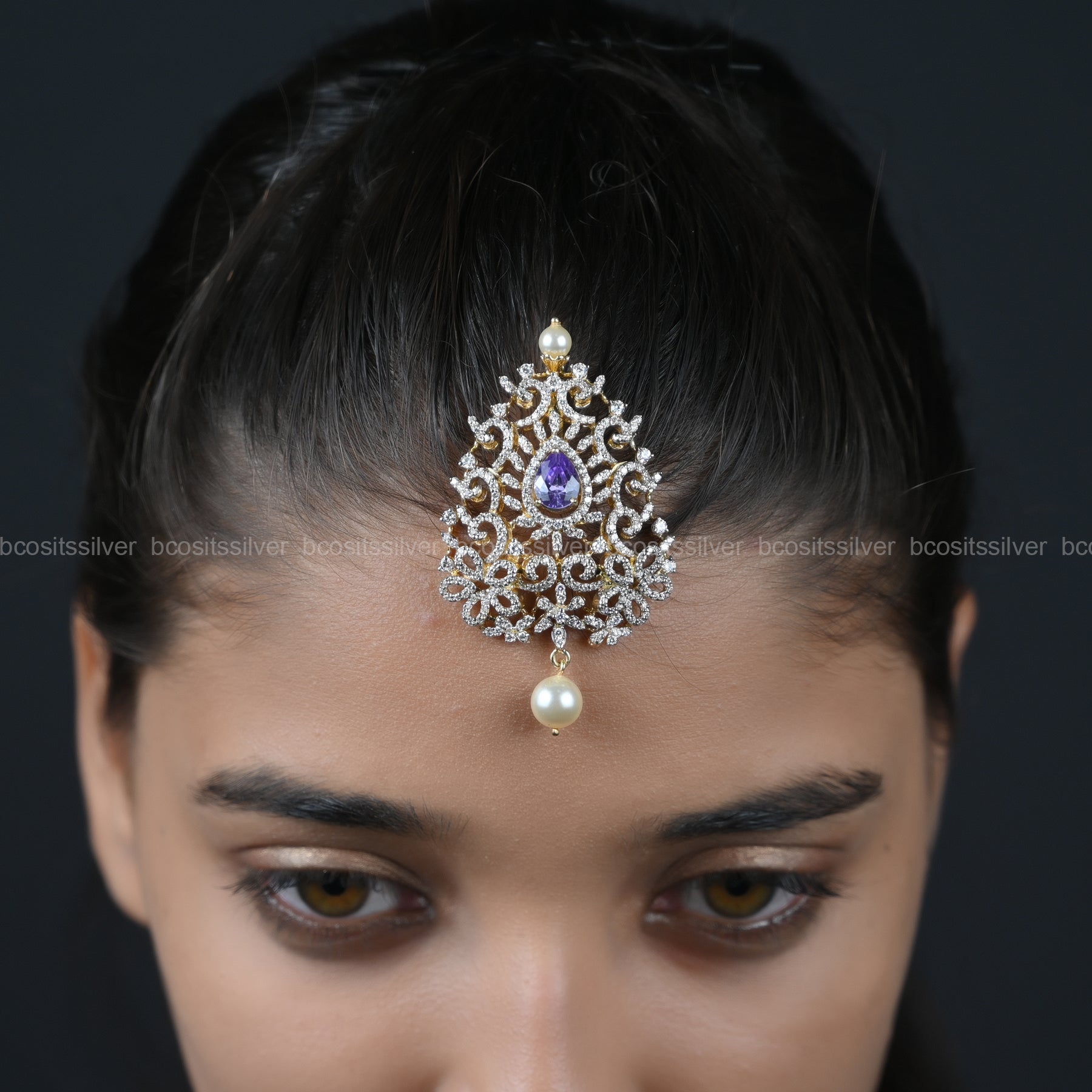 Theia Navaratri Pendant / Tikka - 7081 - ( MADE TO ORDER )