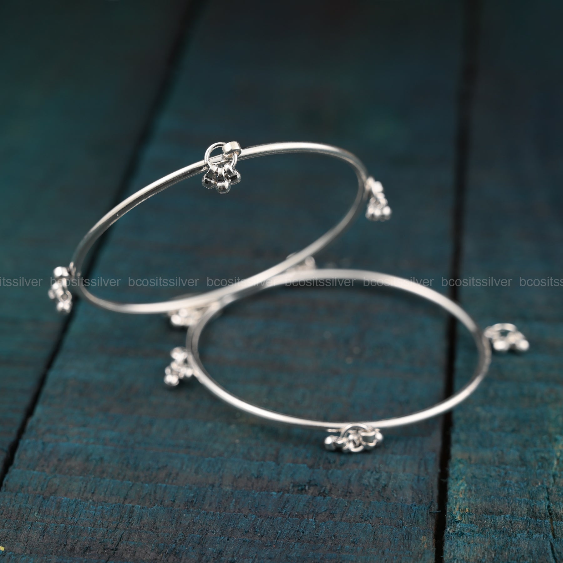 Pure 925 Silver Bangle - 1740