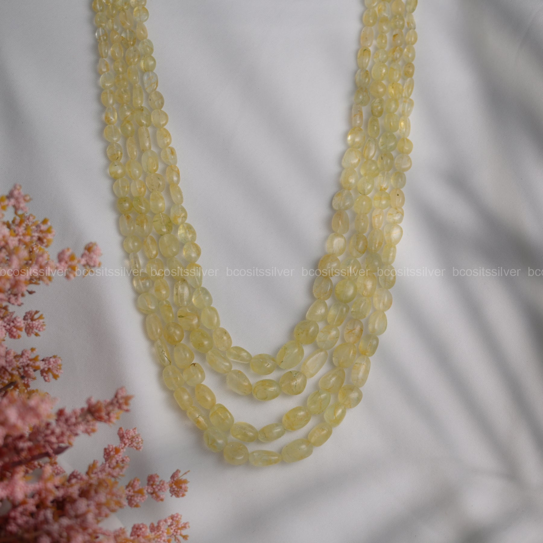 Yellow Barrier Semi Precious Beads Haram - 5910