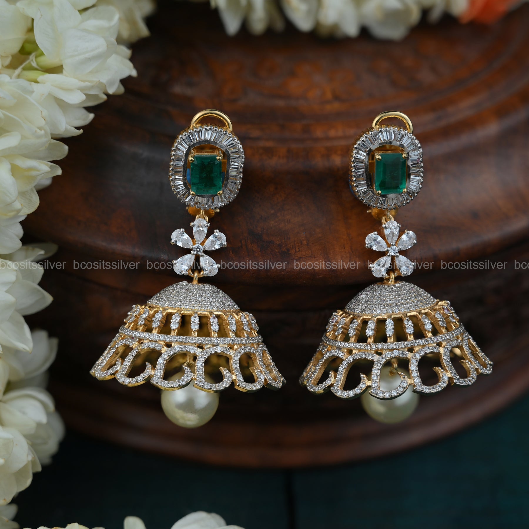 Ravali Theia Diamond look Jhumka 6343 ( MADE TO ORDER )