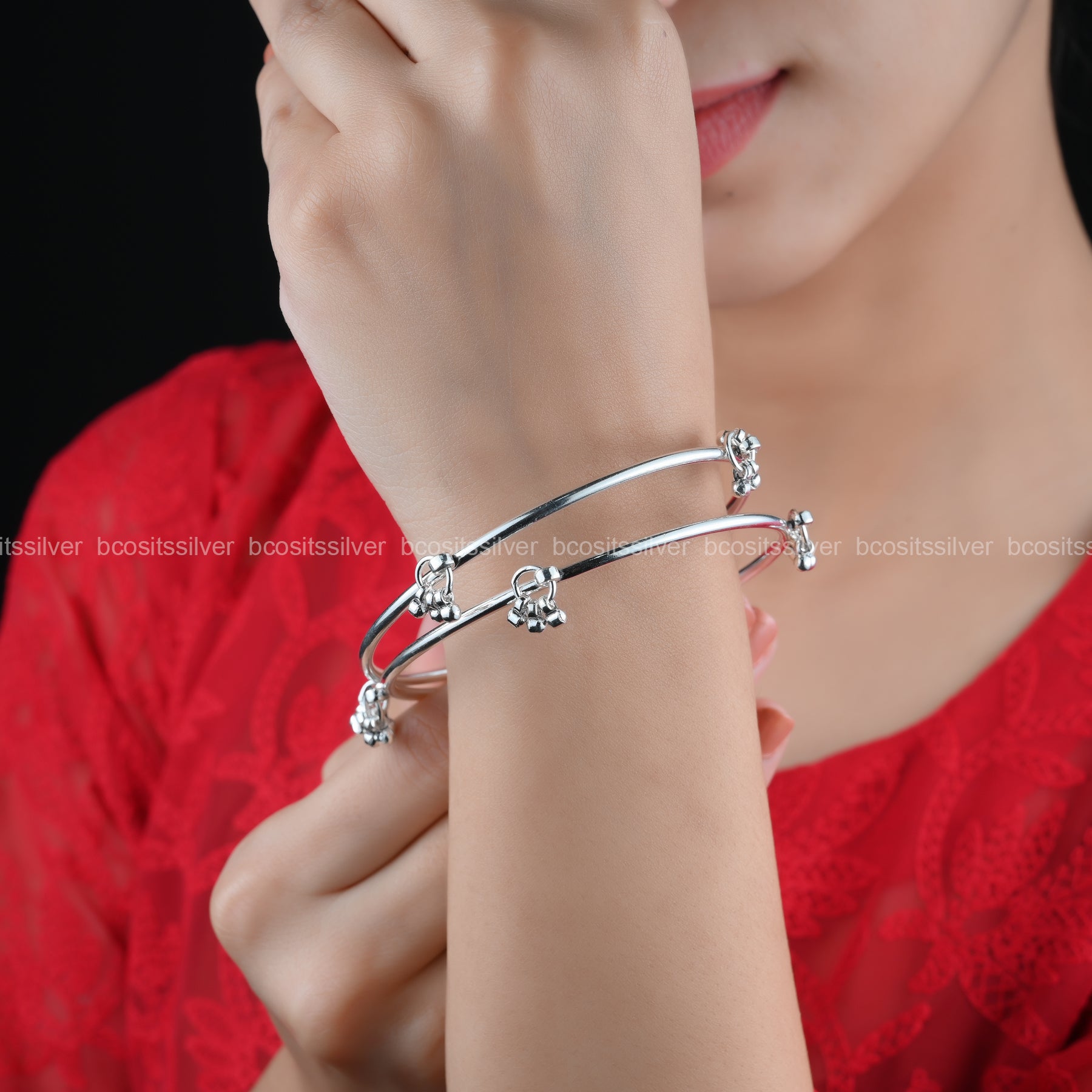 Pure 925 Silver Bangle - 1740