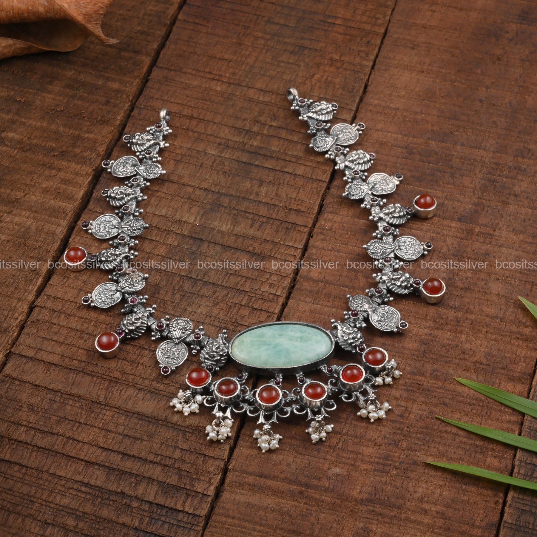 Pure 925 Silver Oxidized Navaratri Special Haram- 1347