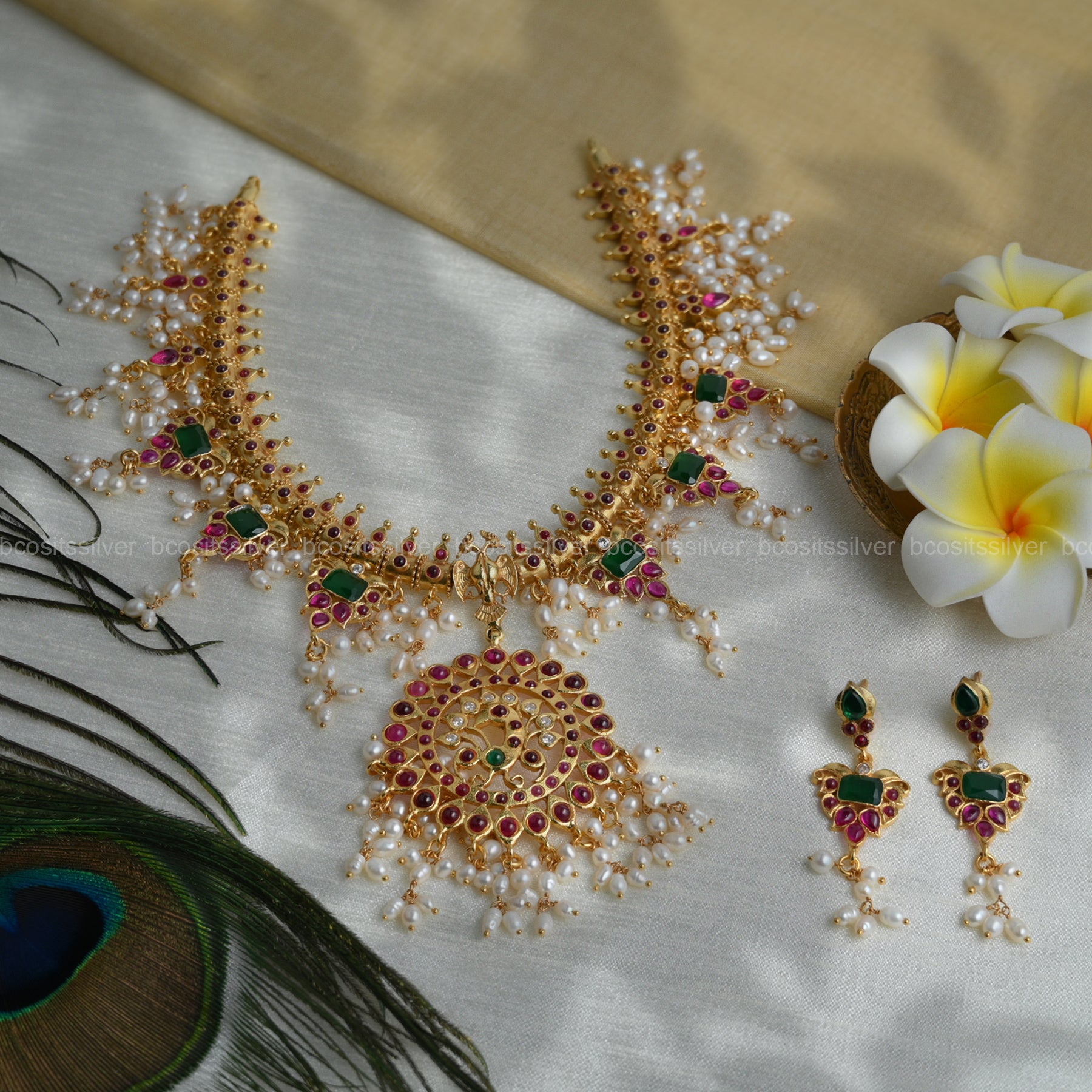 Gold Plated Navaratri Guttapusalu - 6635