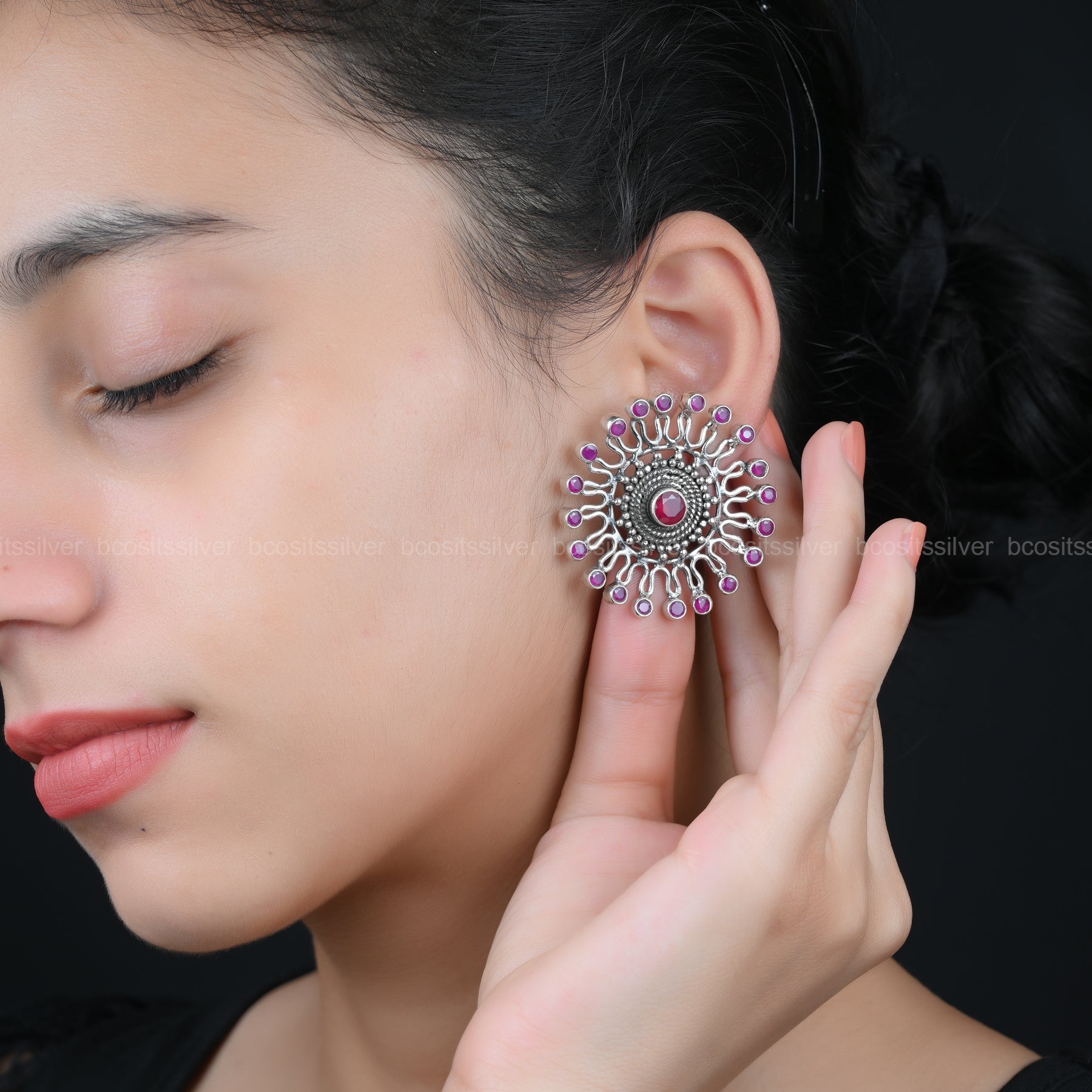 Oxidized Sanflower Earstud - 1712