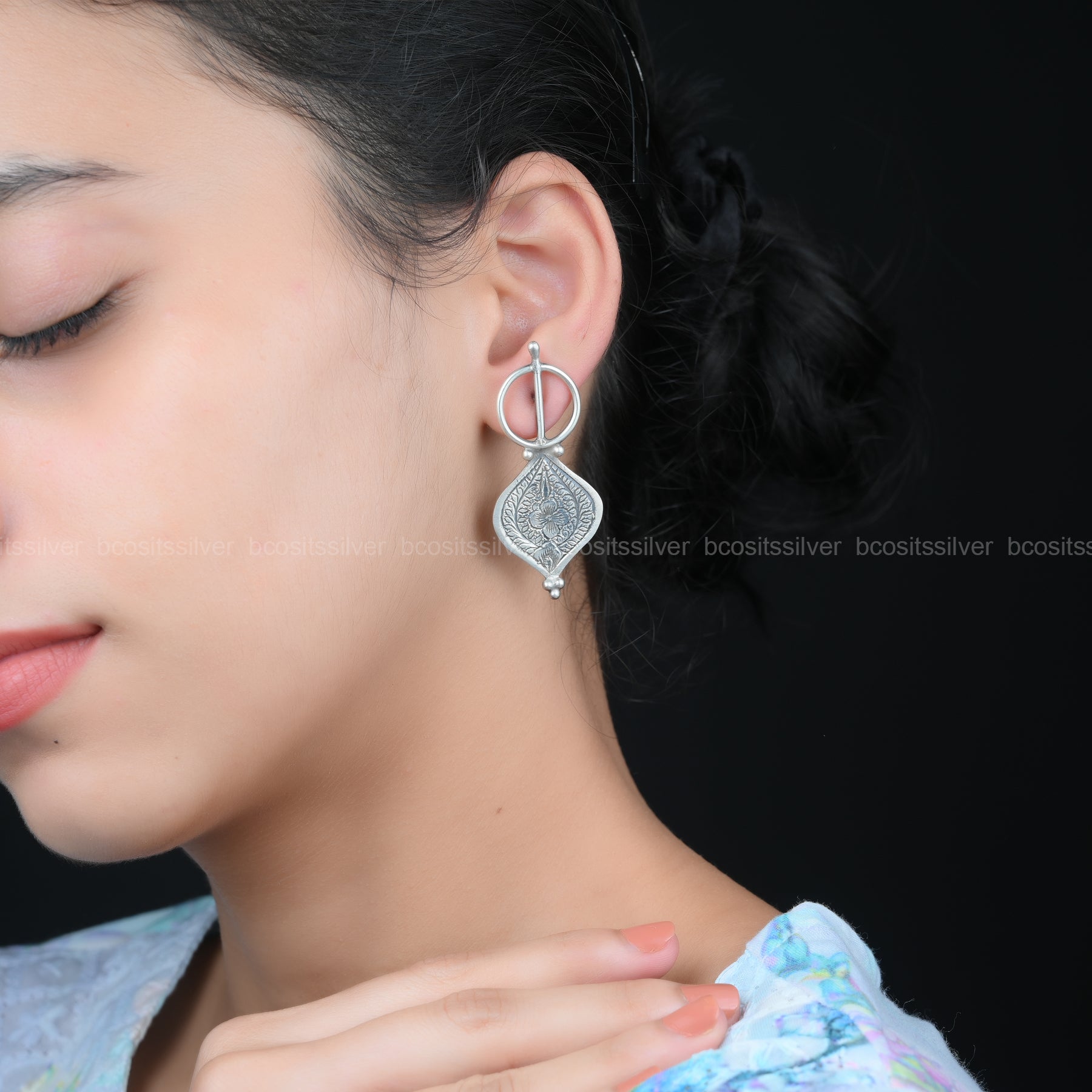 Pure 925 Silver Kalyani Earring - 1763