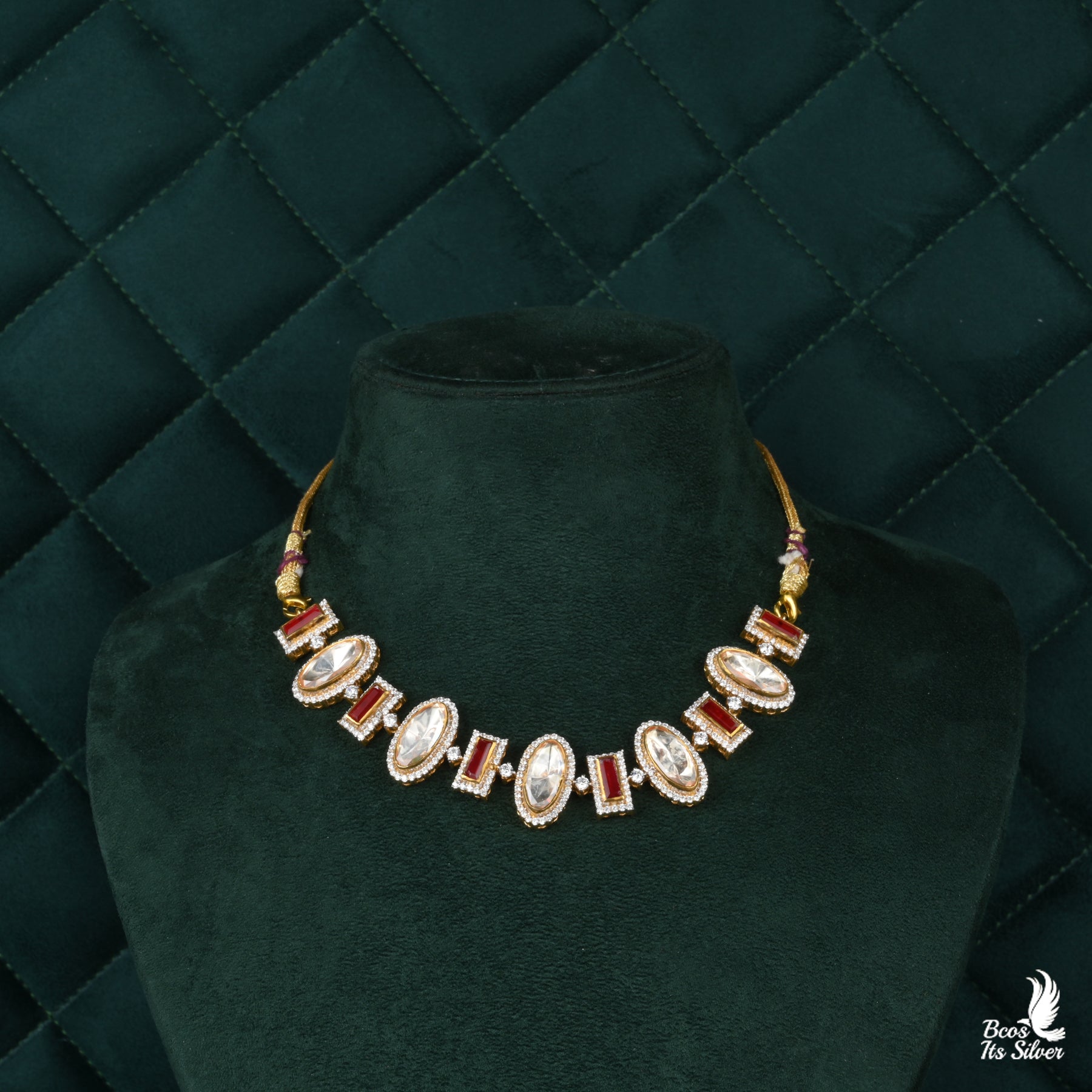 Gold Plated Polki Choker - 2670