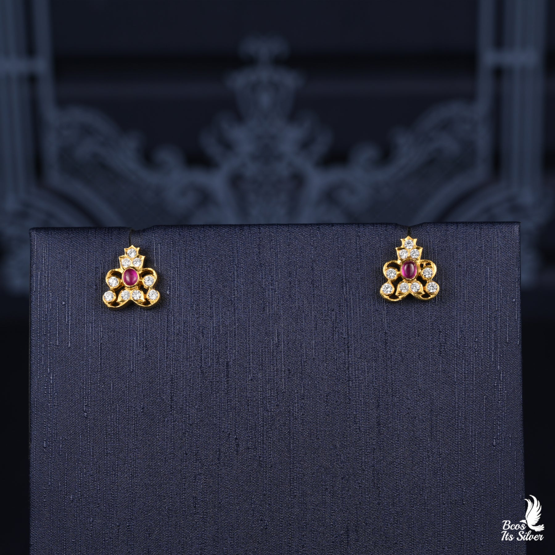 925 Silver Gold Plated Earstud - 2600