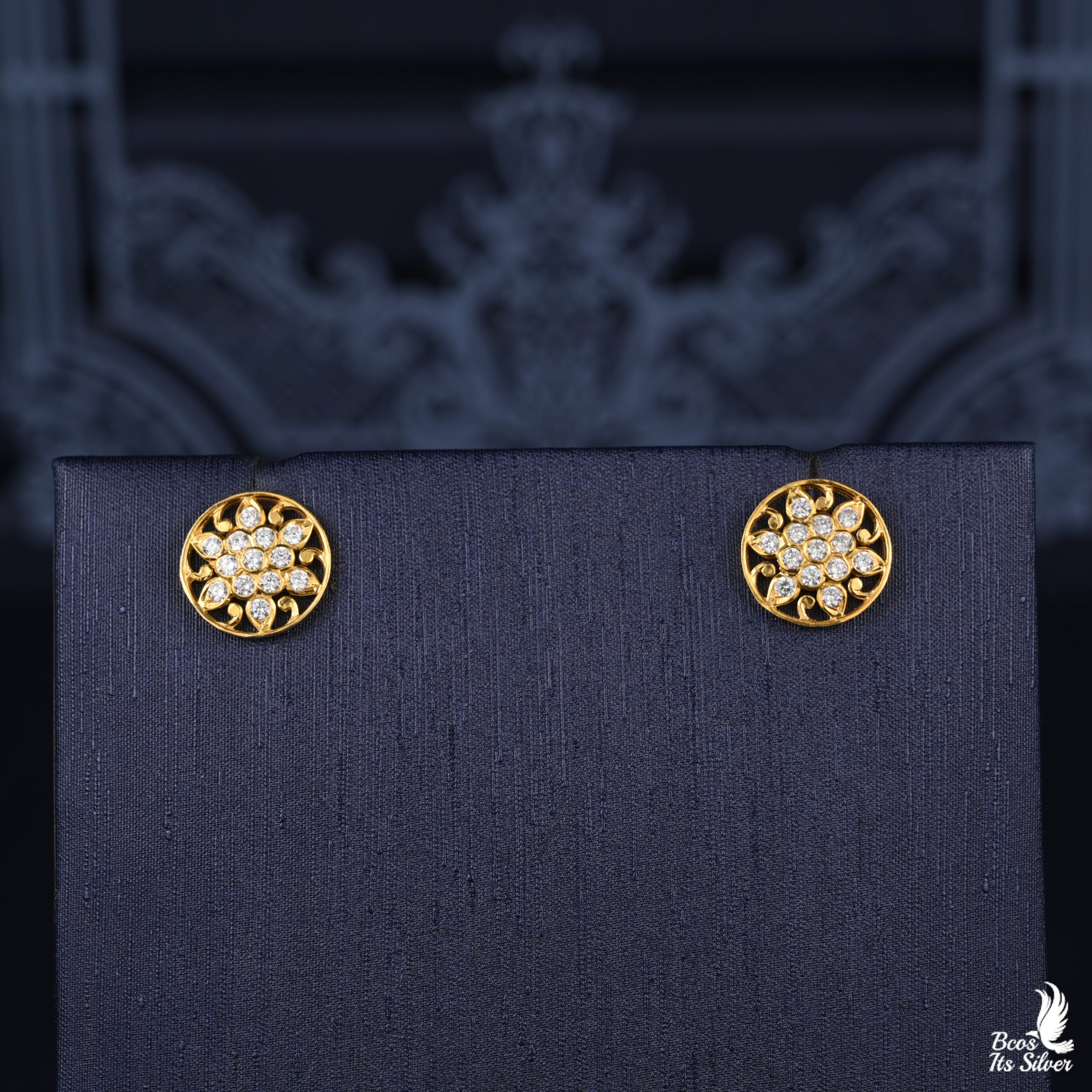 925 Silver Gold Plated Earstud - 2602