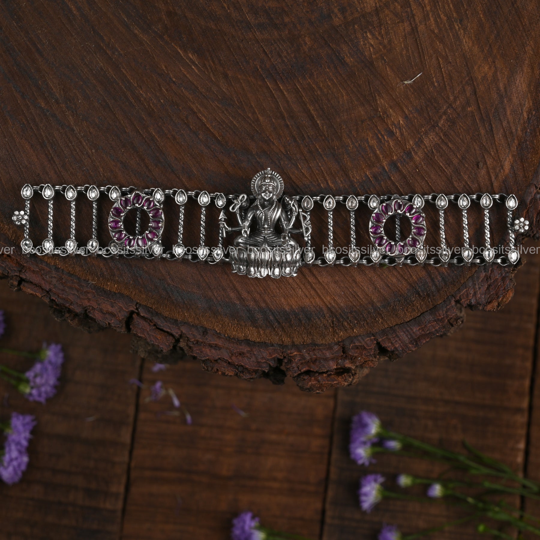 OXIDIZED LORD VEERA LAKSHMI CHOKER - 1330
