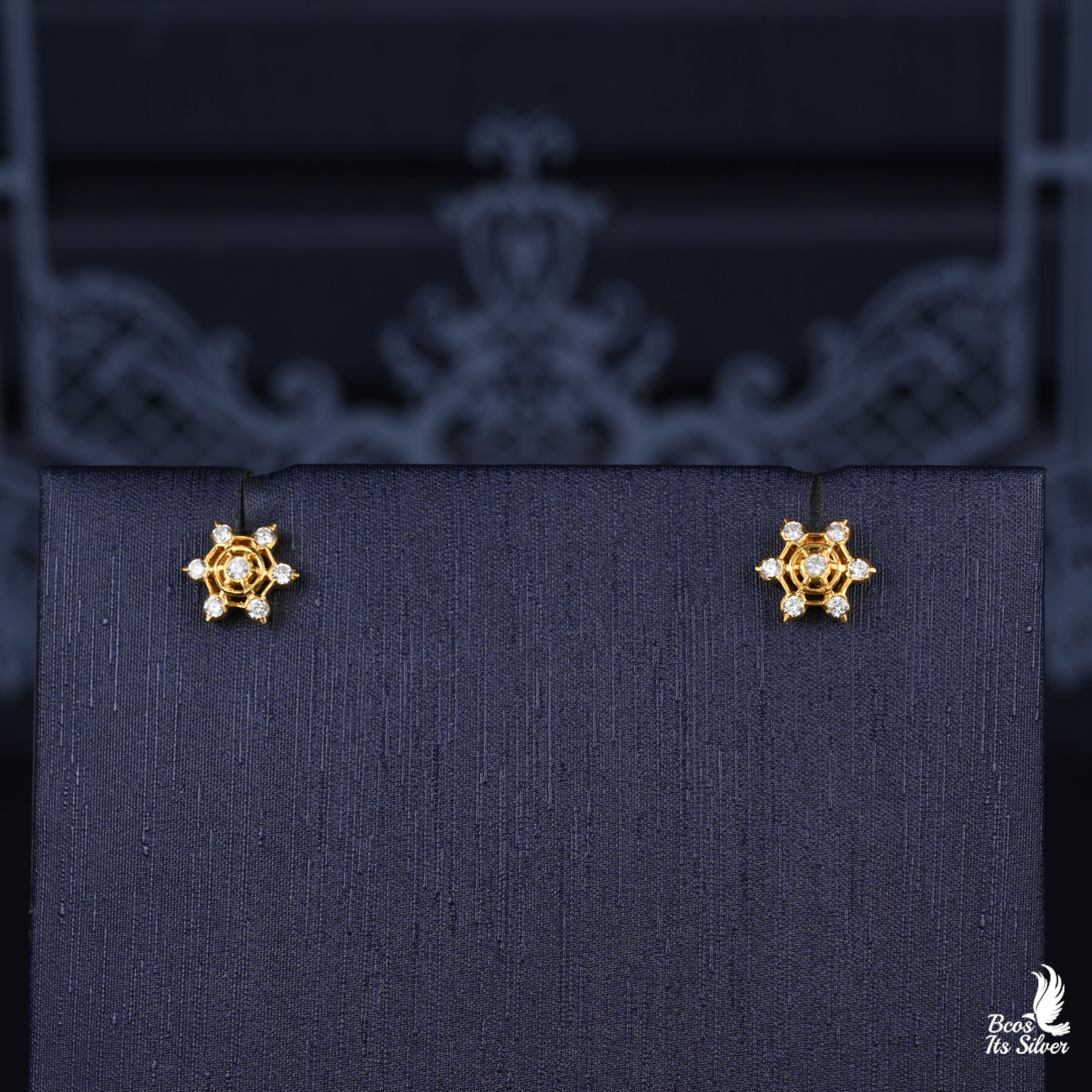 925 Silver Gold Plated Earstud - 2569