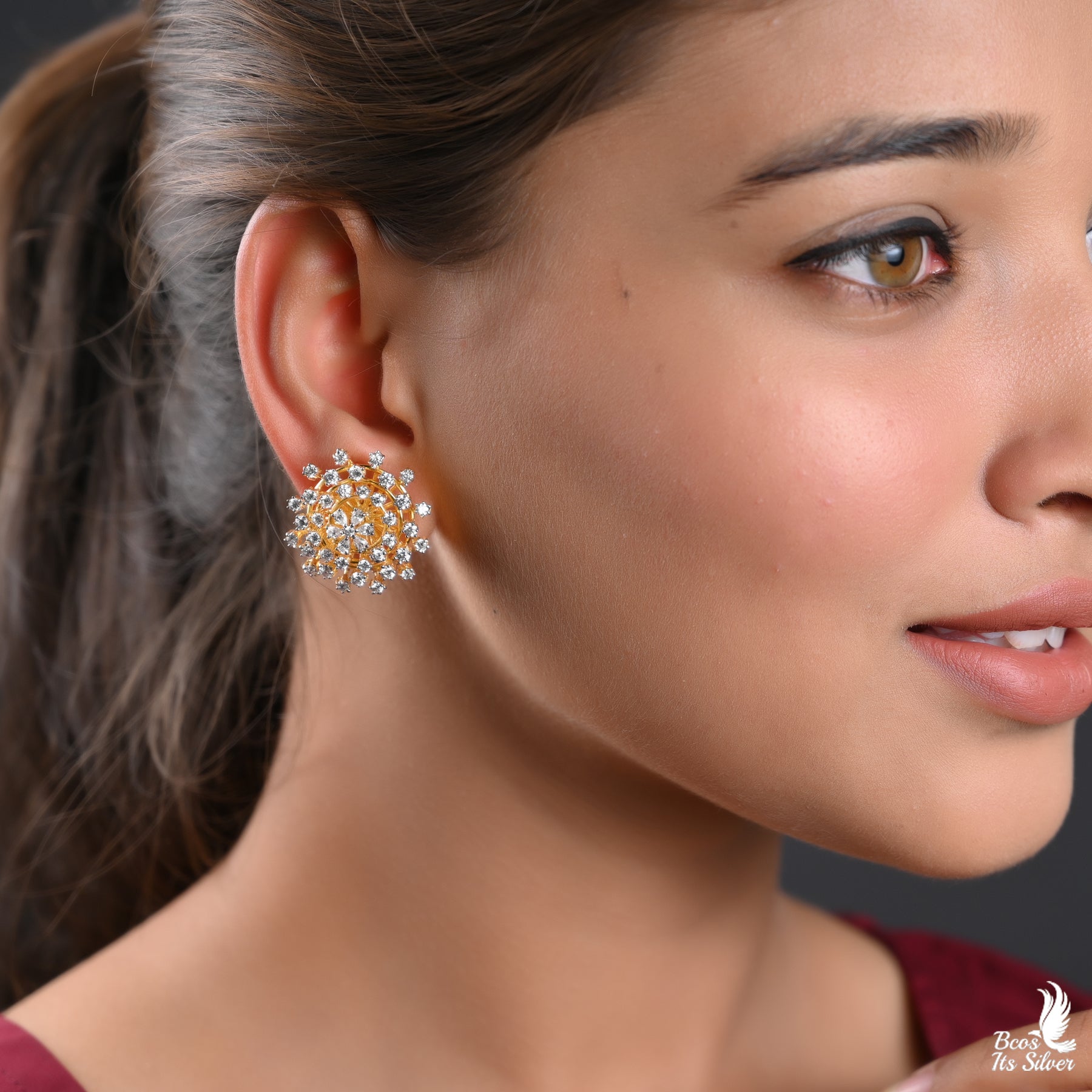 Theia Gold Plated Earring - 2627 - ( MADE TO ORDER )