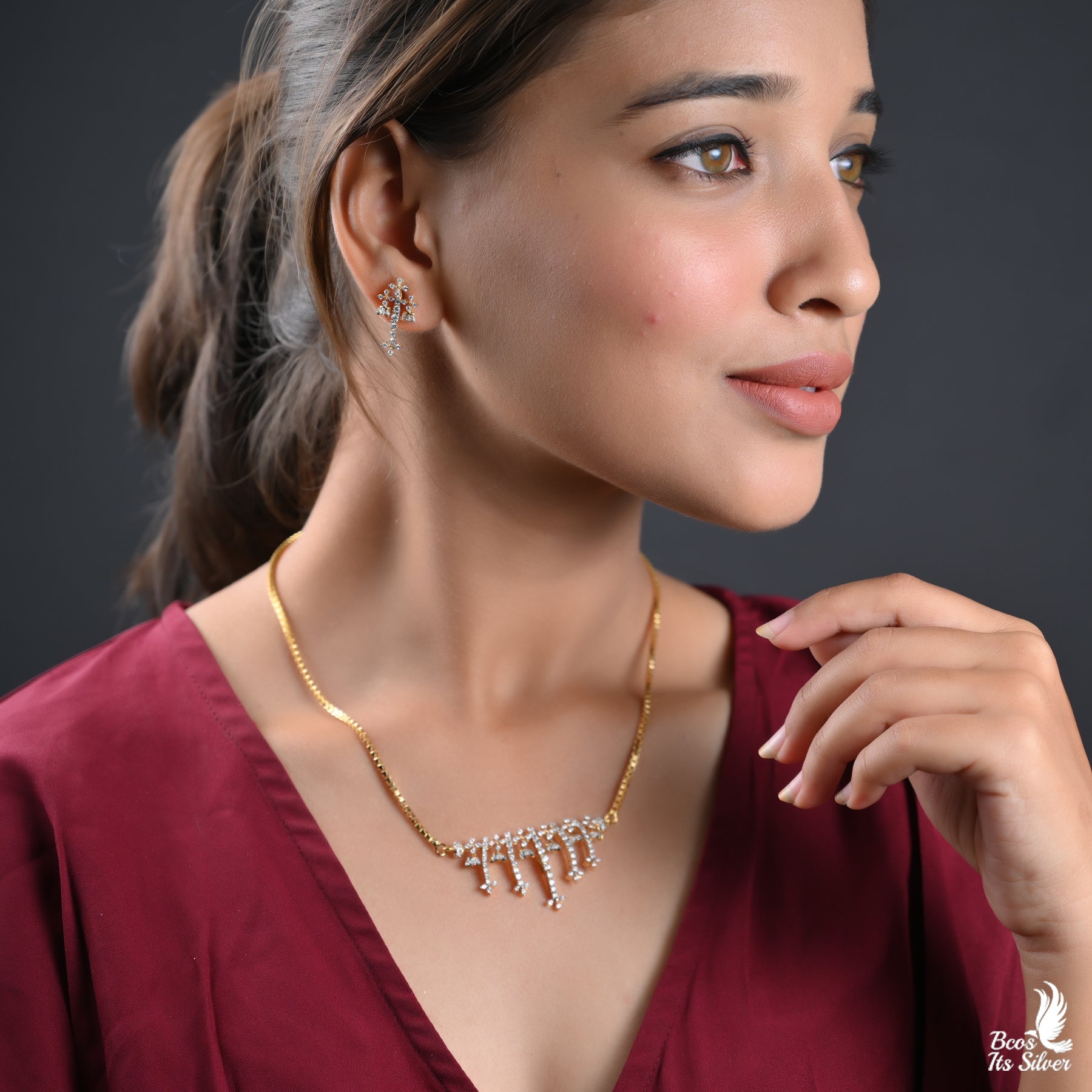 Theia Diamond Look Neckpiece - 6390