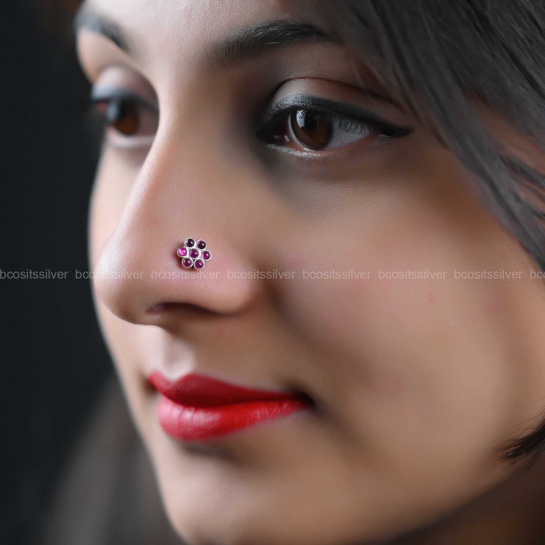 Seven Stone Wire Nosepin - 0831