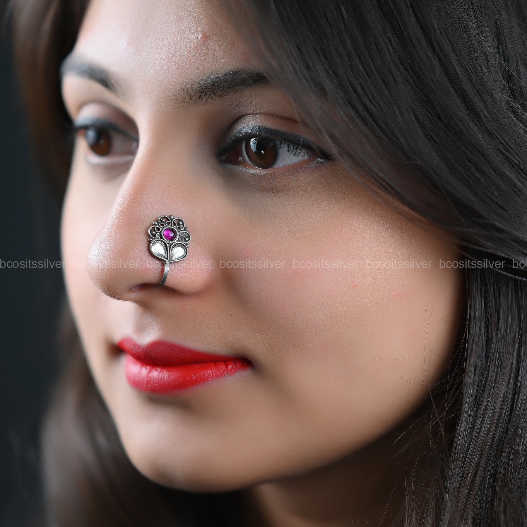 Silver Nose pin Clip - 0854