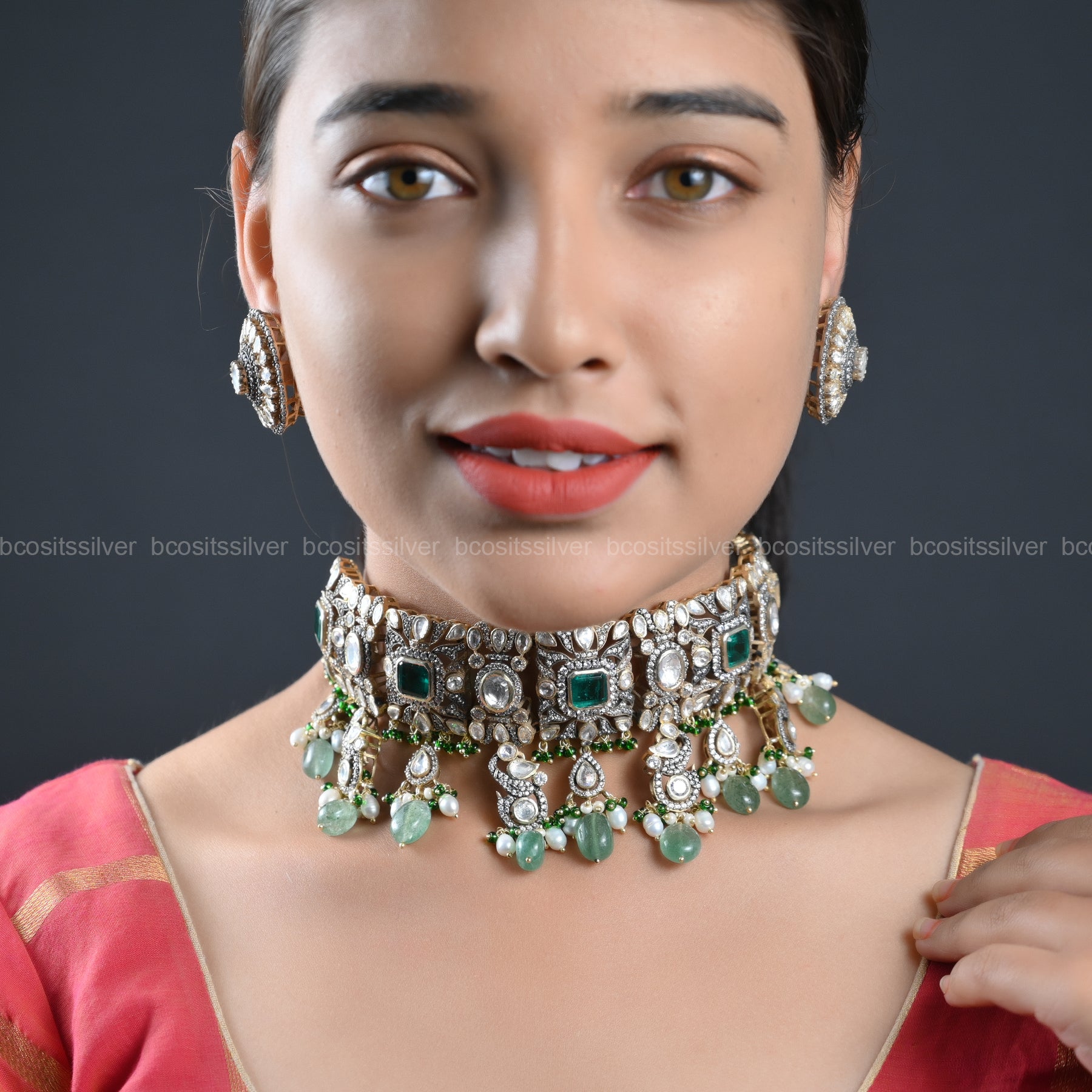 Victorian Choker with Earring - 789