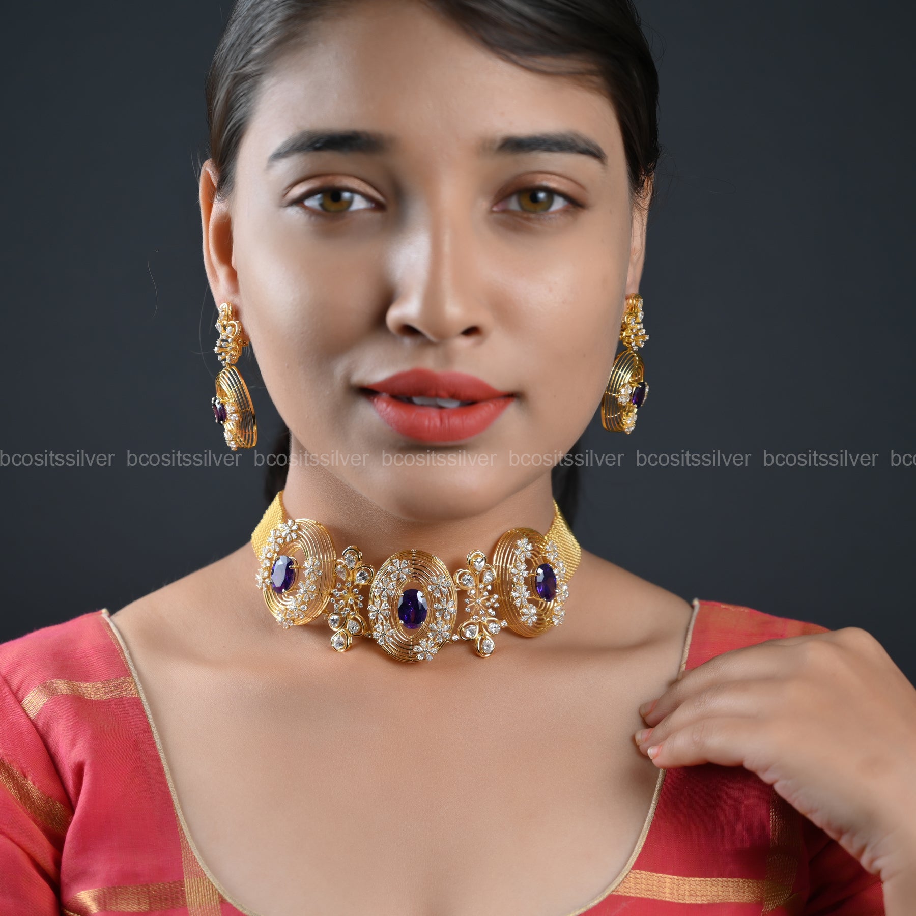 Theia Diamond Choker - 849-( MADE TO ORDER )