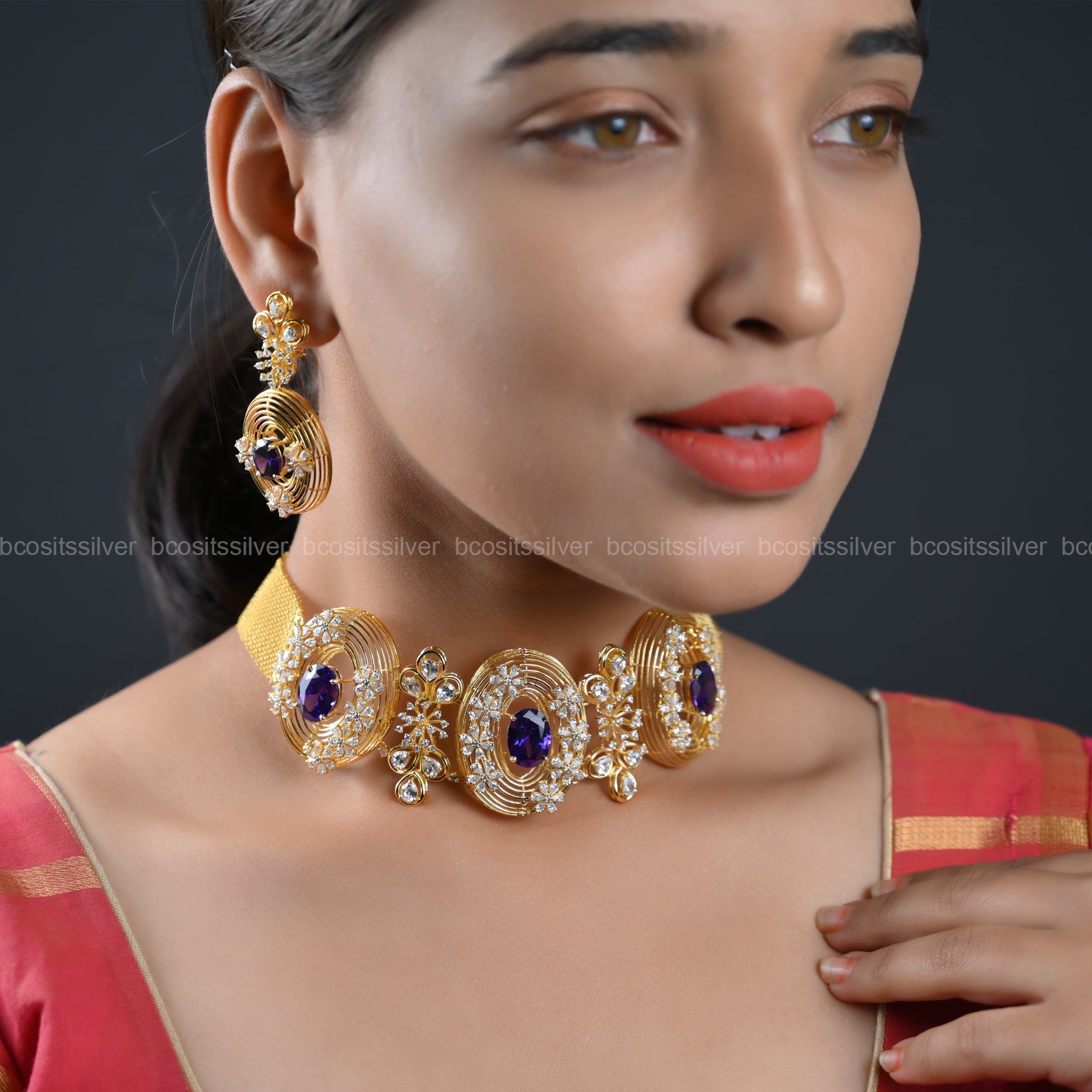 Theia Diamond Choker - 849-( MADE TO ORDER )