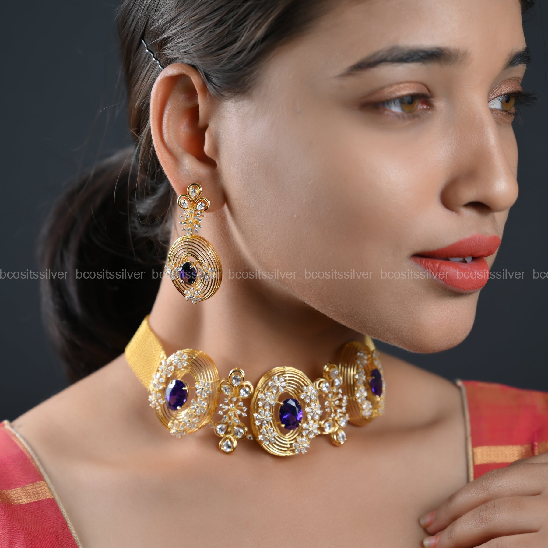 Theia Diamond Choker - 849-( MADE TO ORDER )