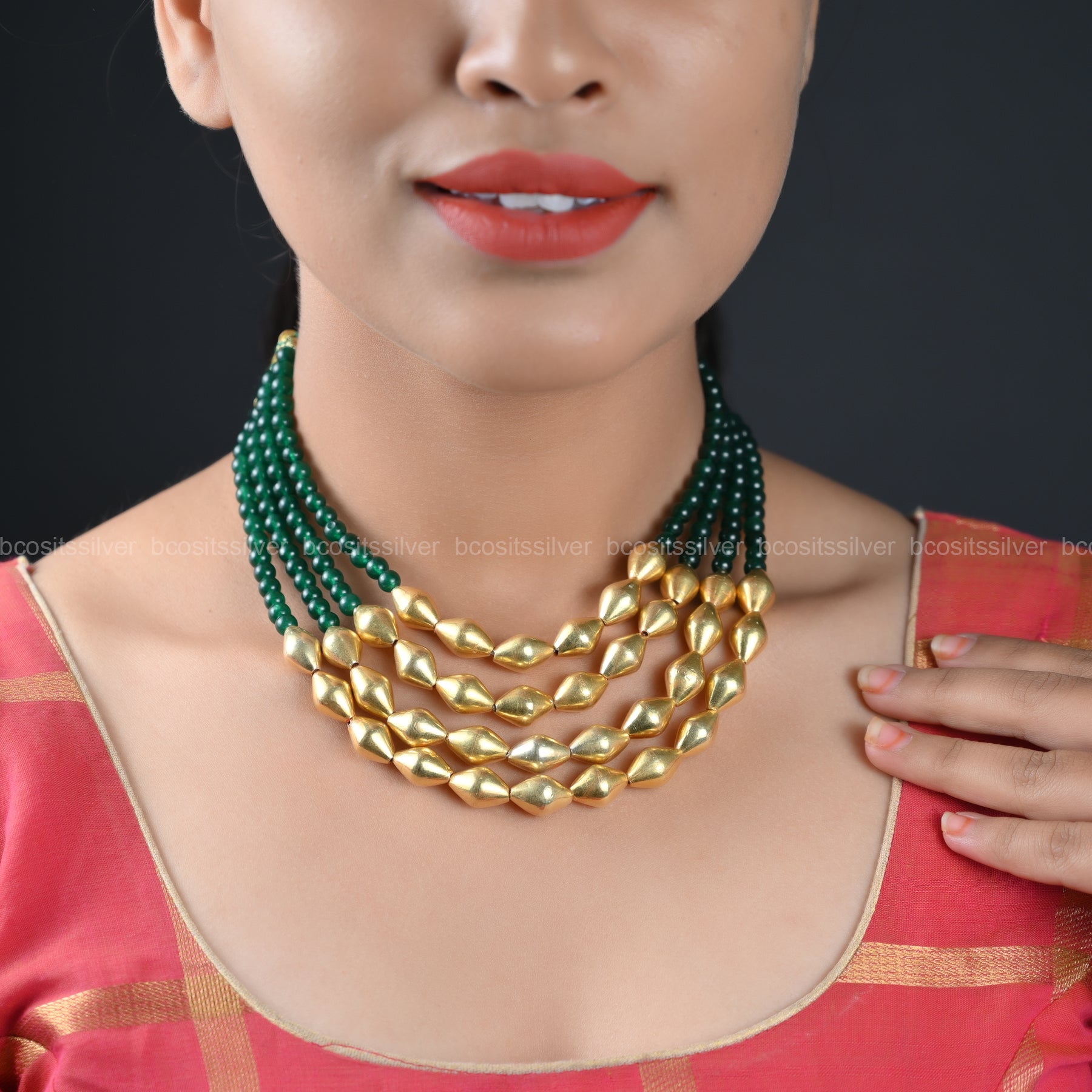 925 Silver Beads Necklace - 833