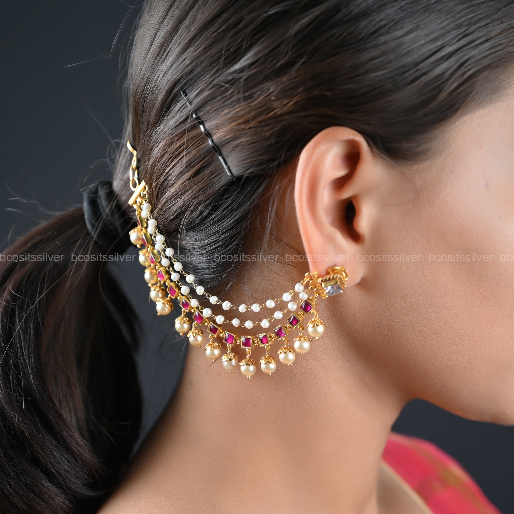 Gold Plated Ear Chain - 837