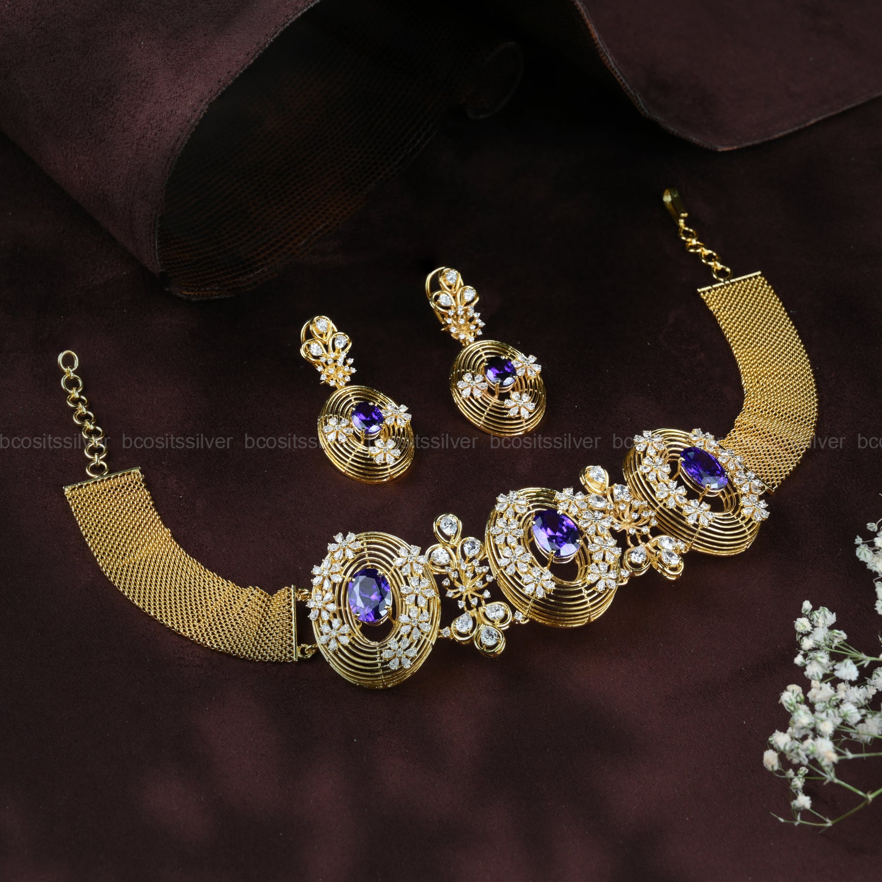 Theia Diamond Choker - 849-( MADE TO ORDER )