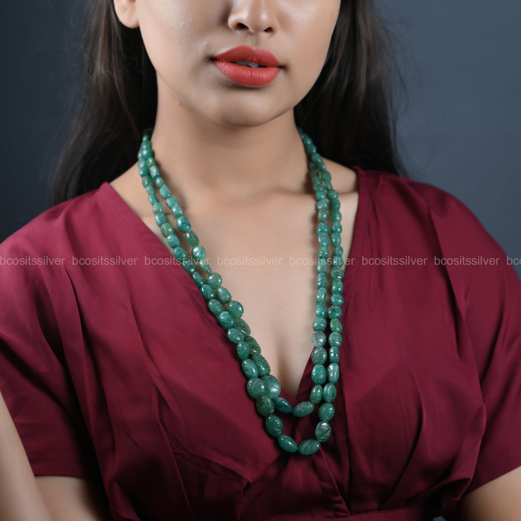 Green Beryl Carving - 5898