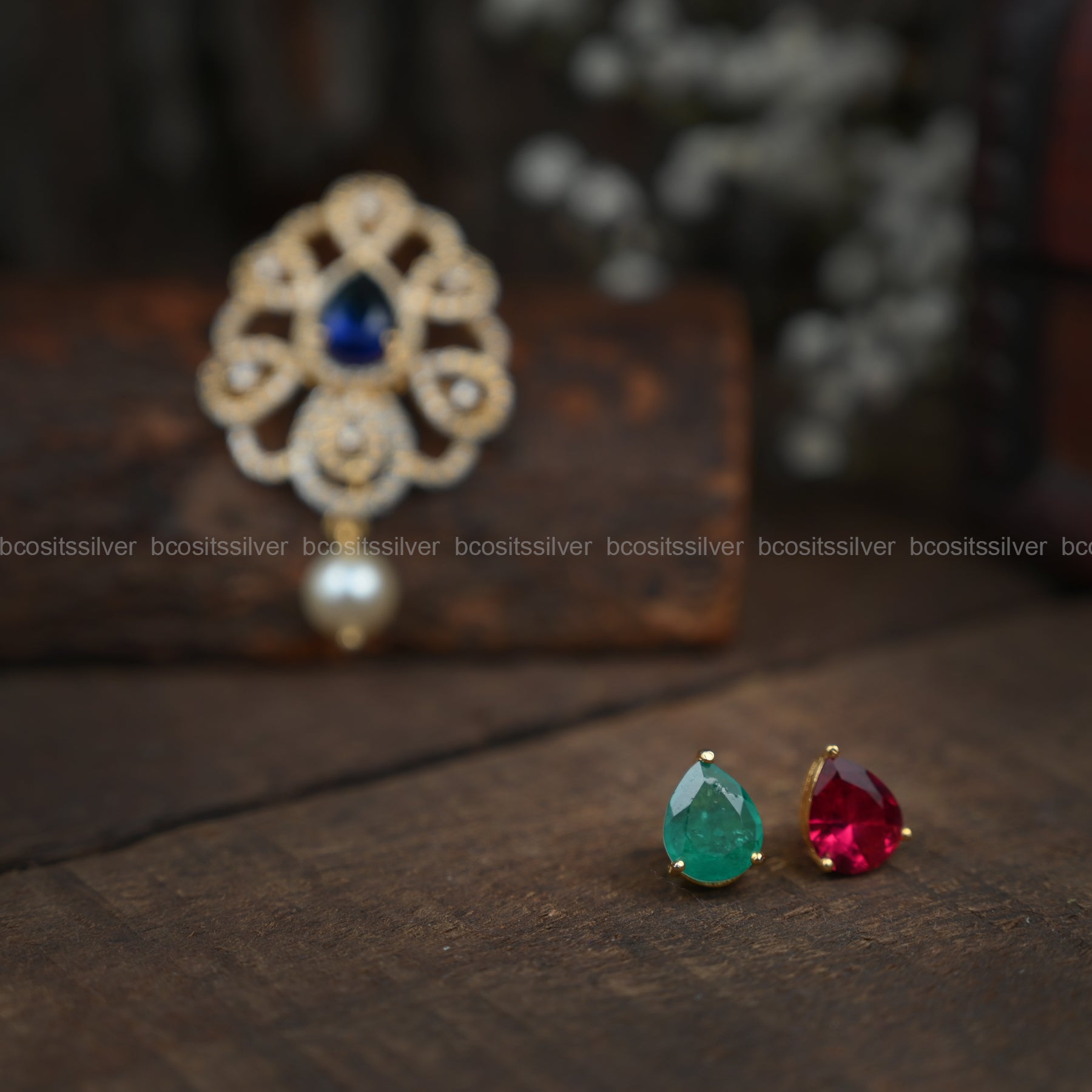 Theia Diamond look Pendant / Tikka - 5596 - (MADE TO ORDER)