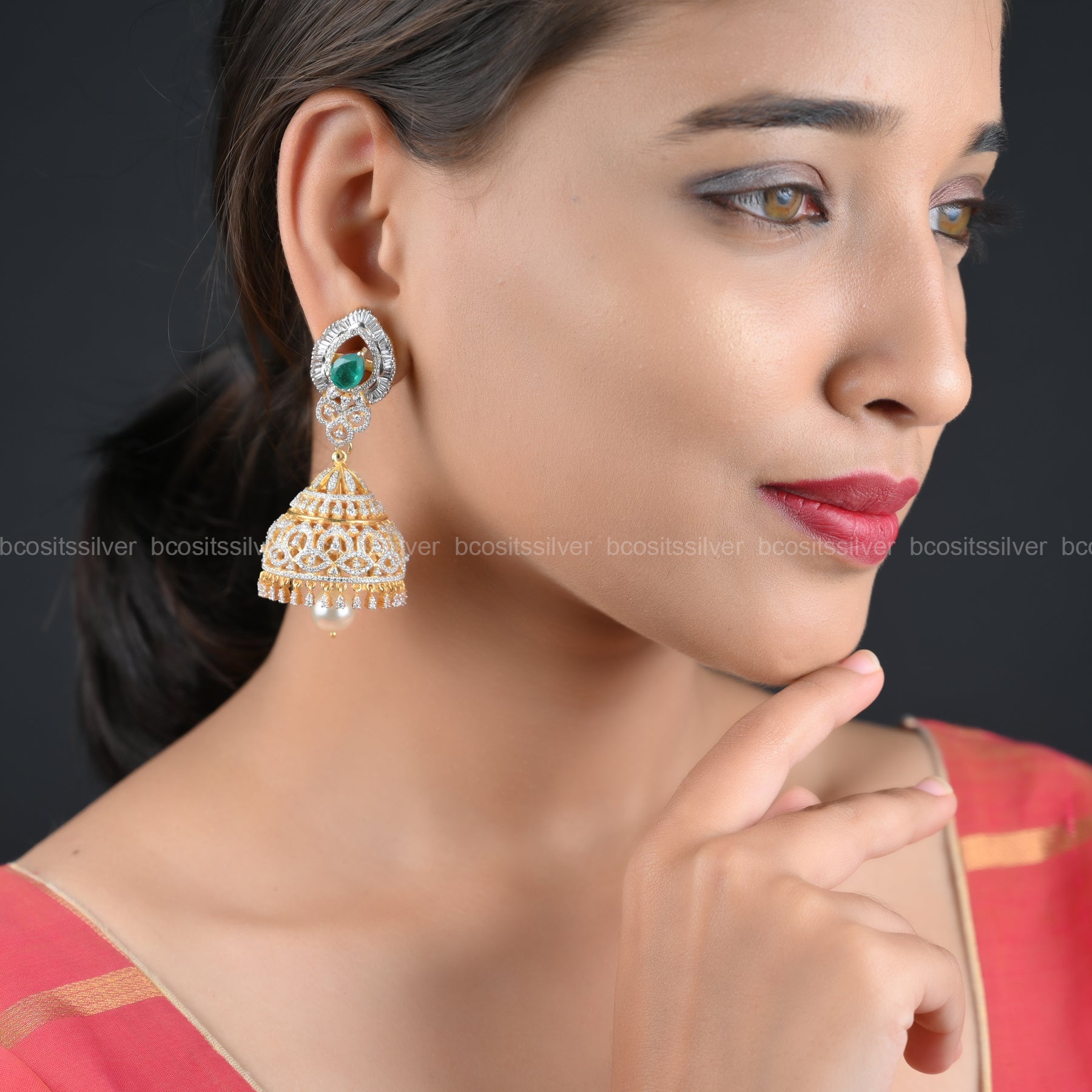 Theia Diamond Look Jhumka - 417