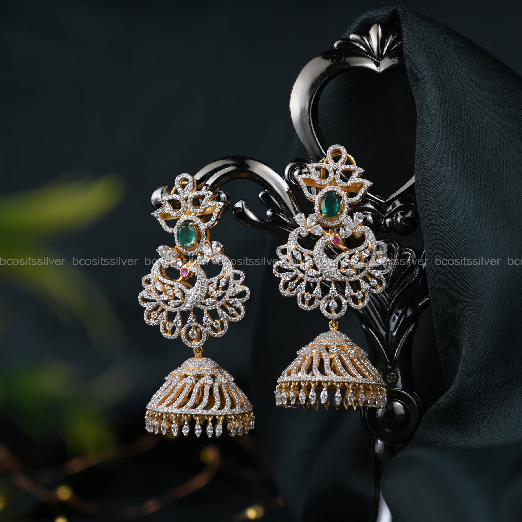 Theia Diamond Look Jhumka - 413 - ( MADE TO ORDER )