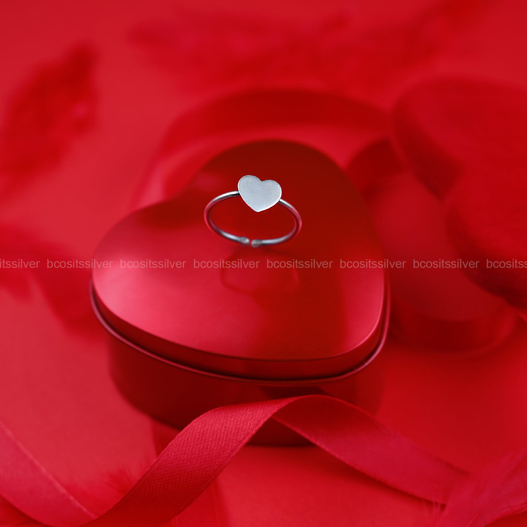 Plain Heart Ring - 4555