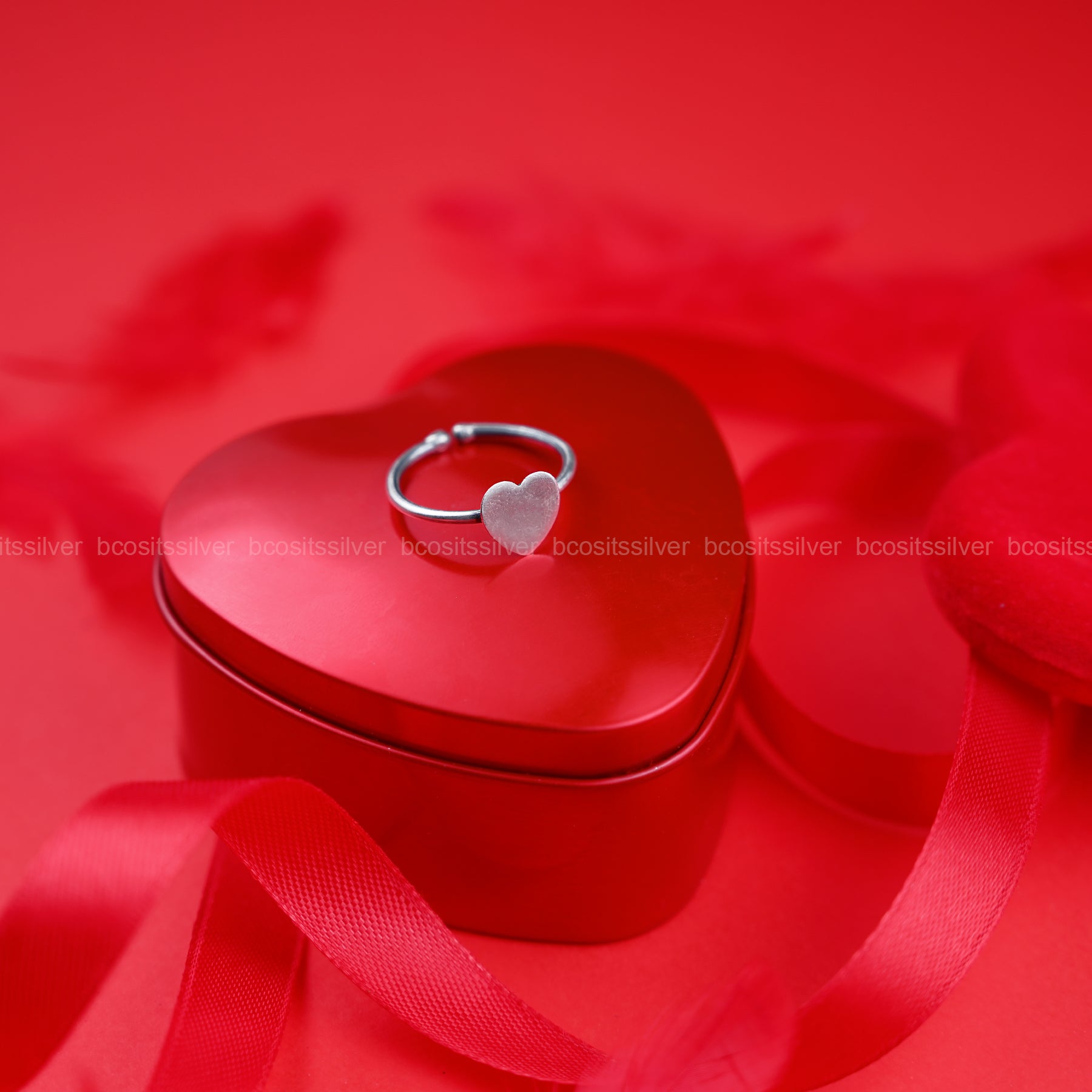 Plain Heart Ring - 4555
