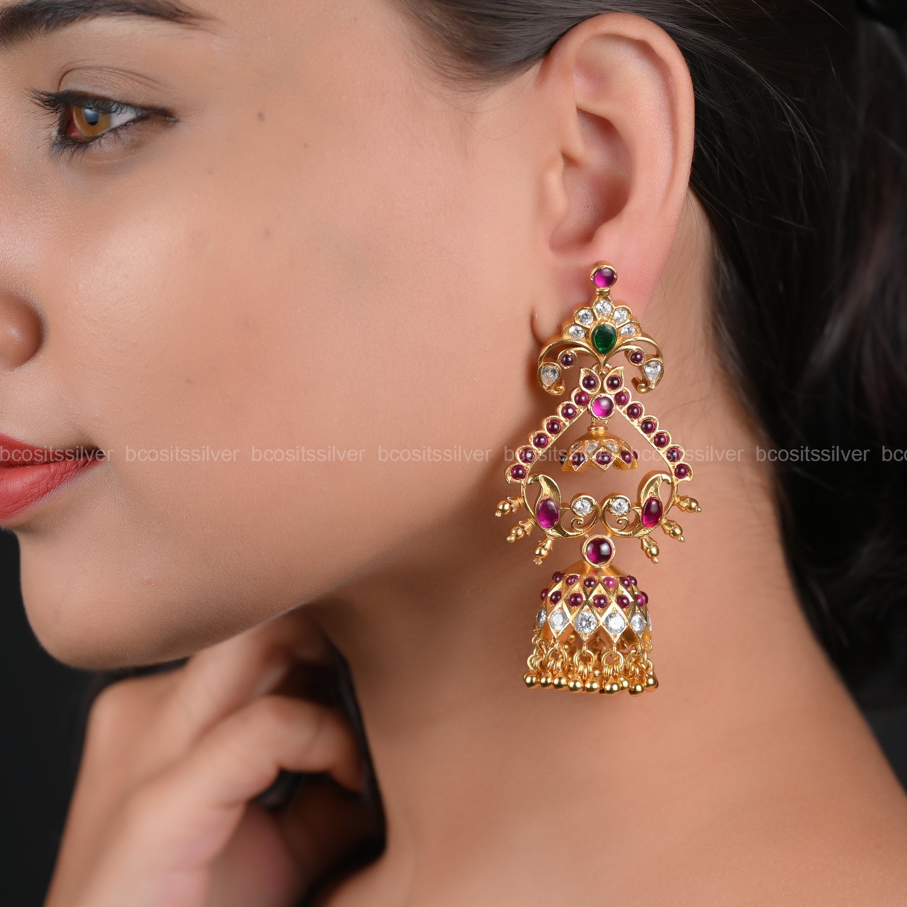 Gold Plated Flower Earing - 5632