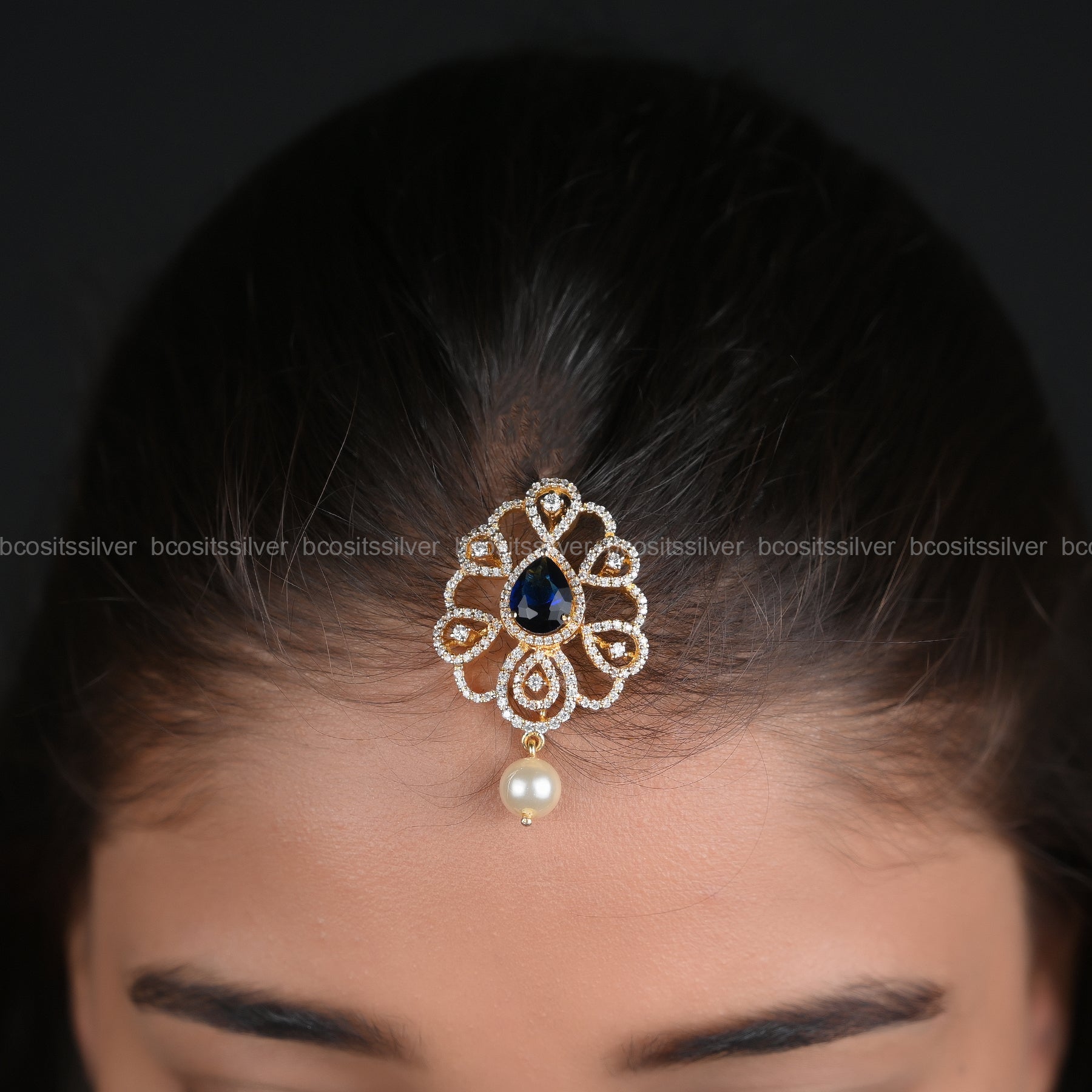 Theia Diamond look Pendant / Tikka - 5596 - (MADE TO ORDER)