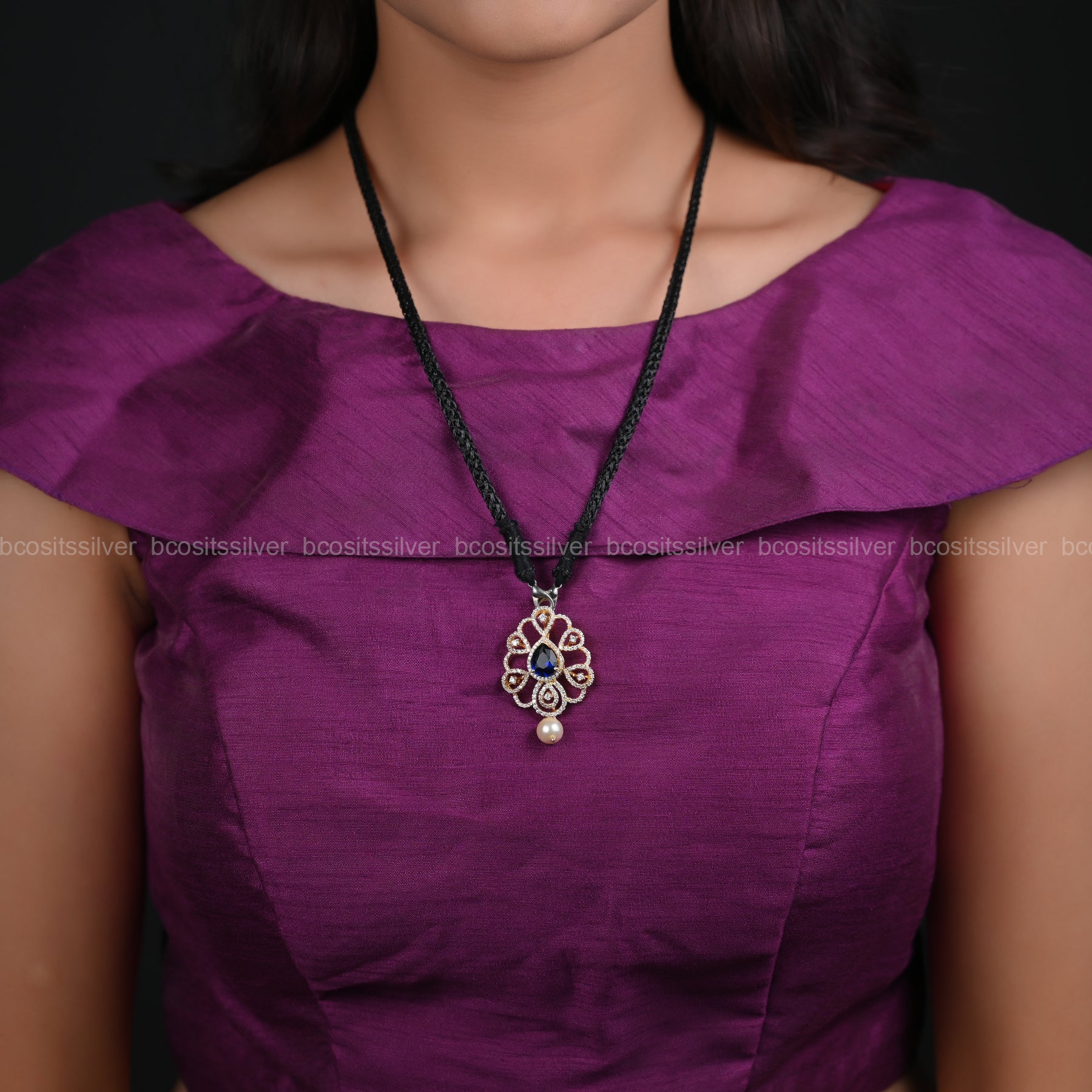 Theia Diamond look Pendant / Tikka - 5596 - (MADE TO ORDER)