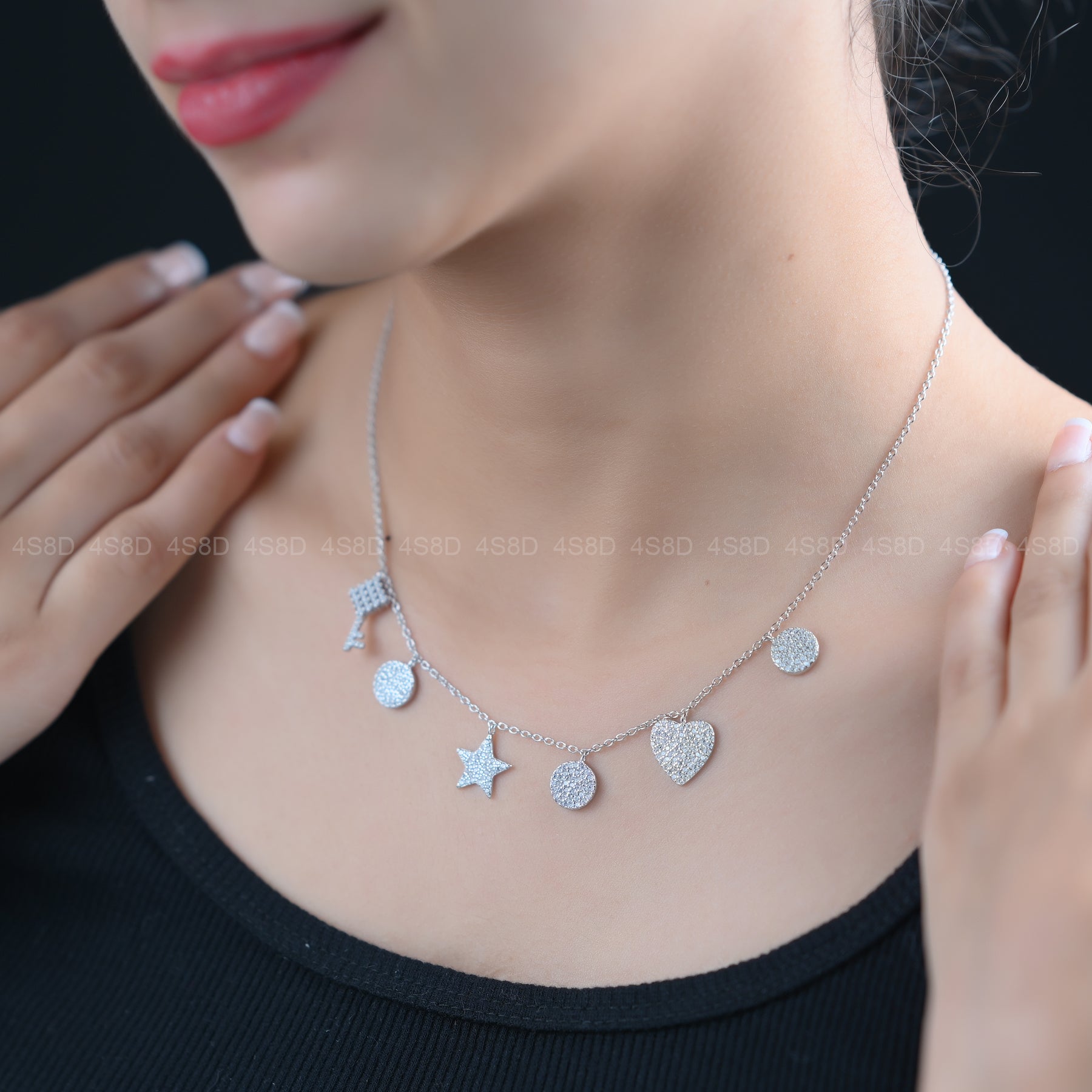 Silver Pendant with Chain - 0124