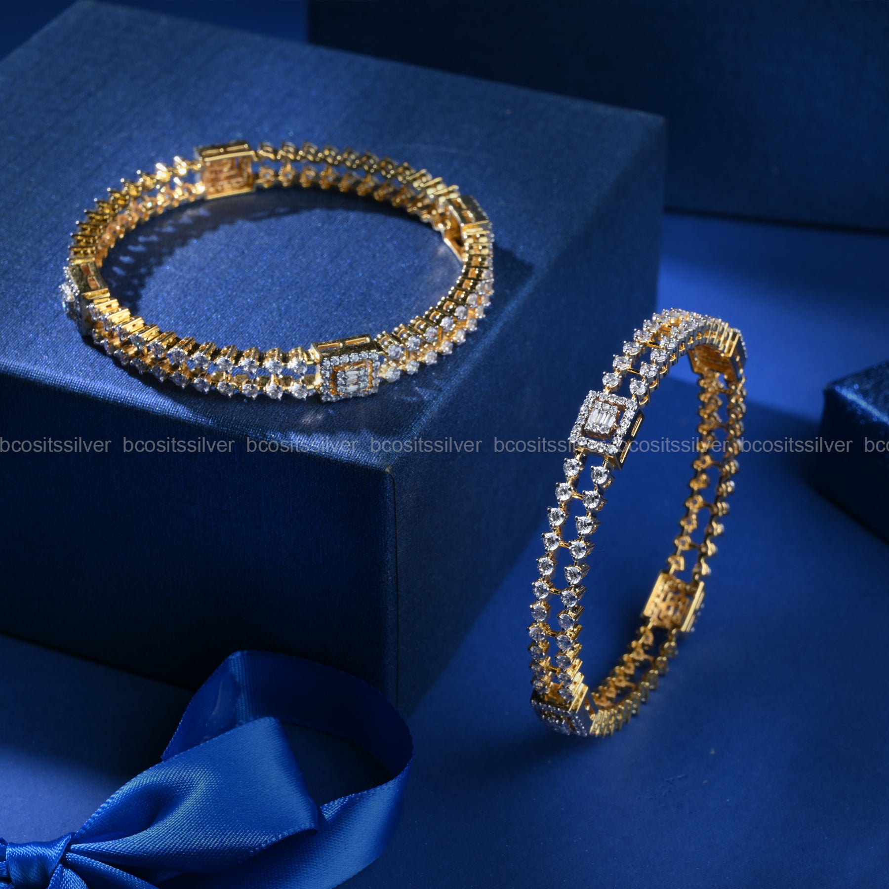 Theia 925 Silver Sankranti Bangle - 1051 - ( MADE TO ORDER )