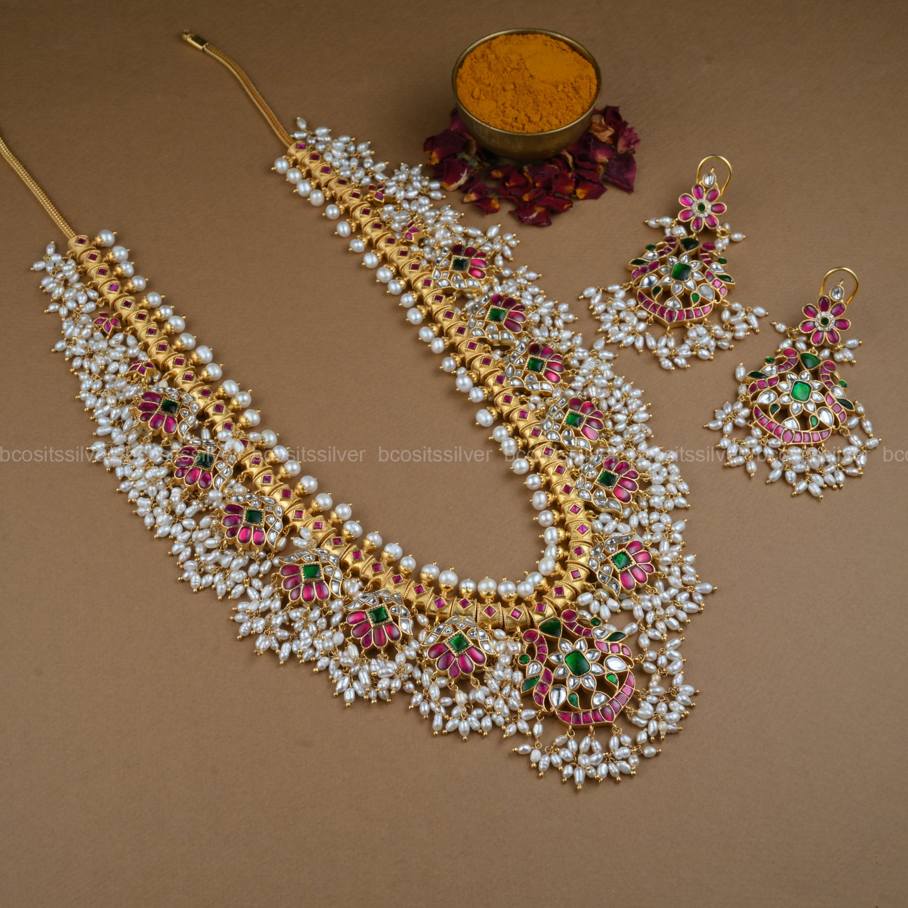 925 Silver Gold Plated Guttapusalu - 966