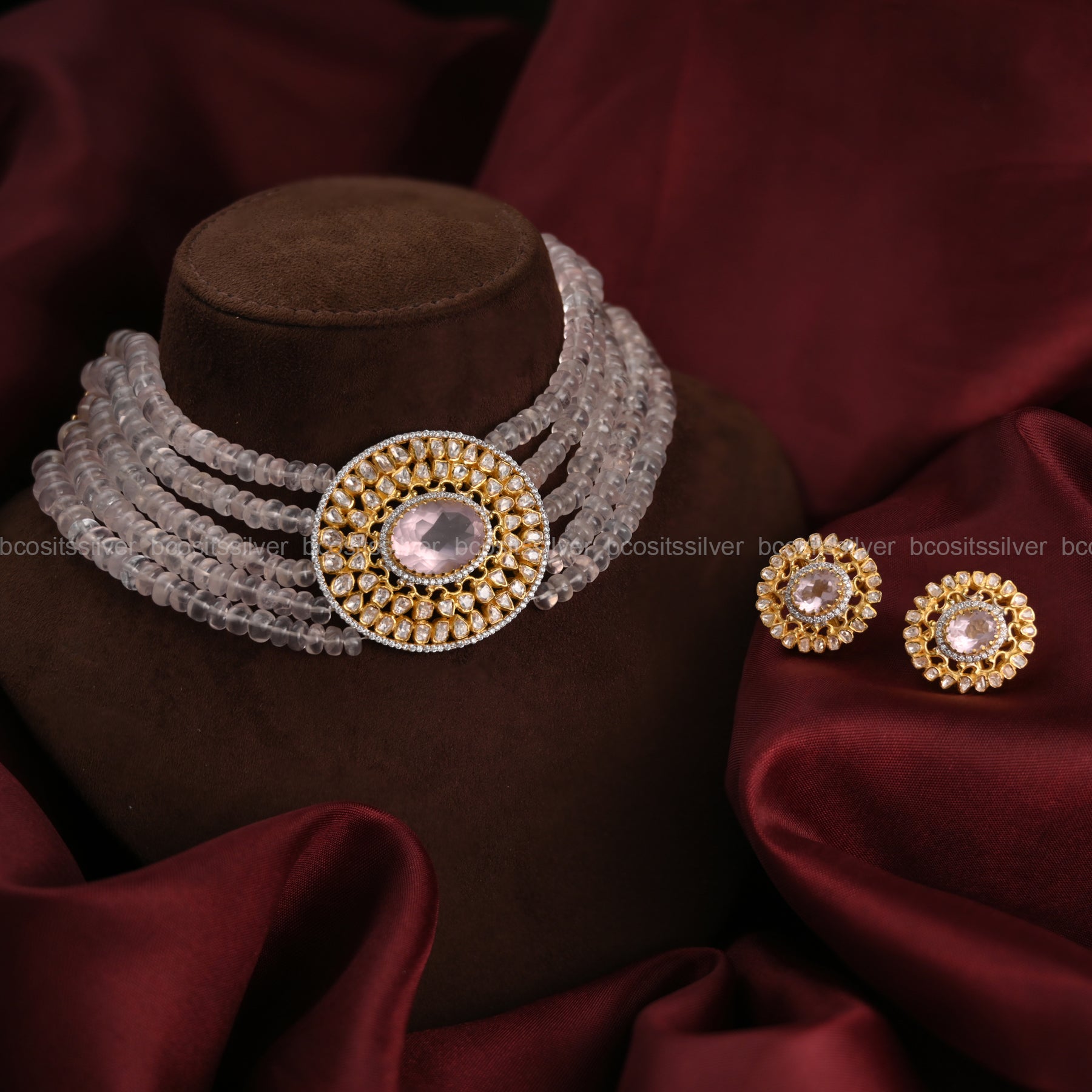 Pure 925 Silver Beads Choker - 0120