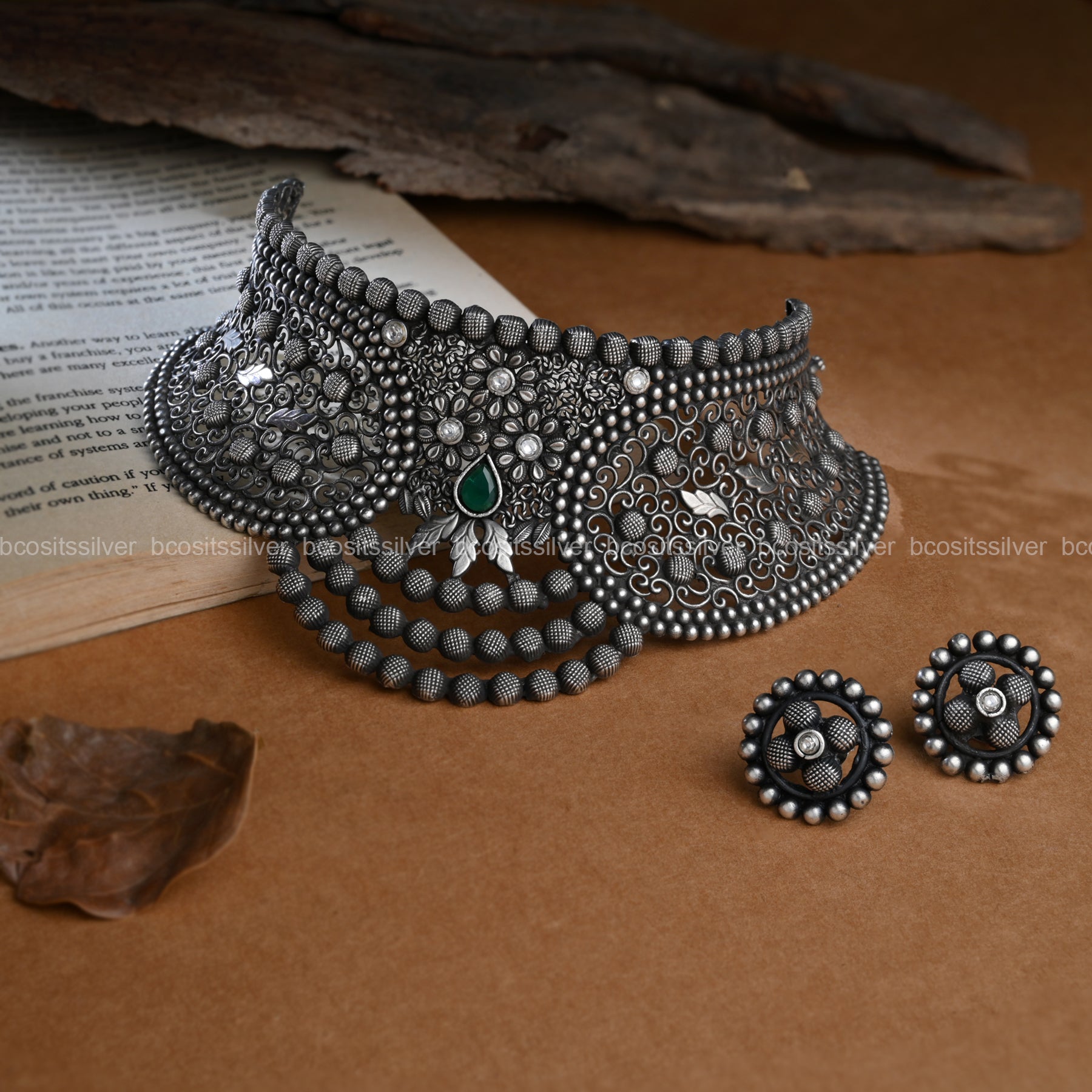 Oxidized Navaratri Maharani Choker - 9073