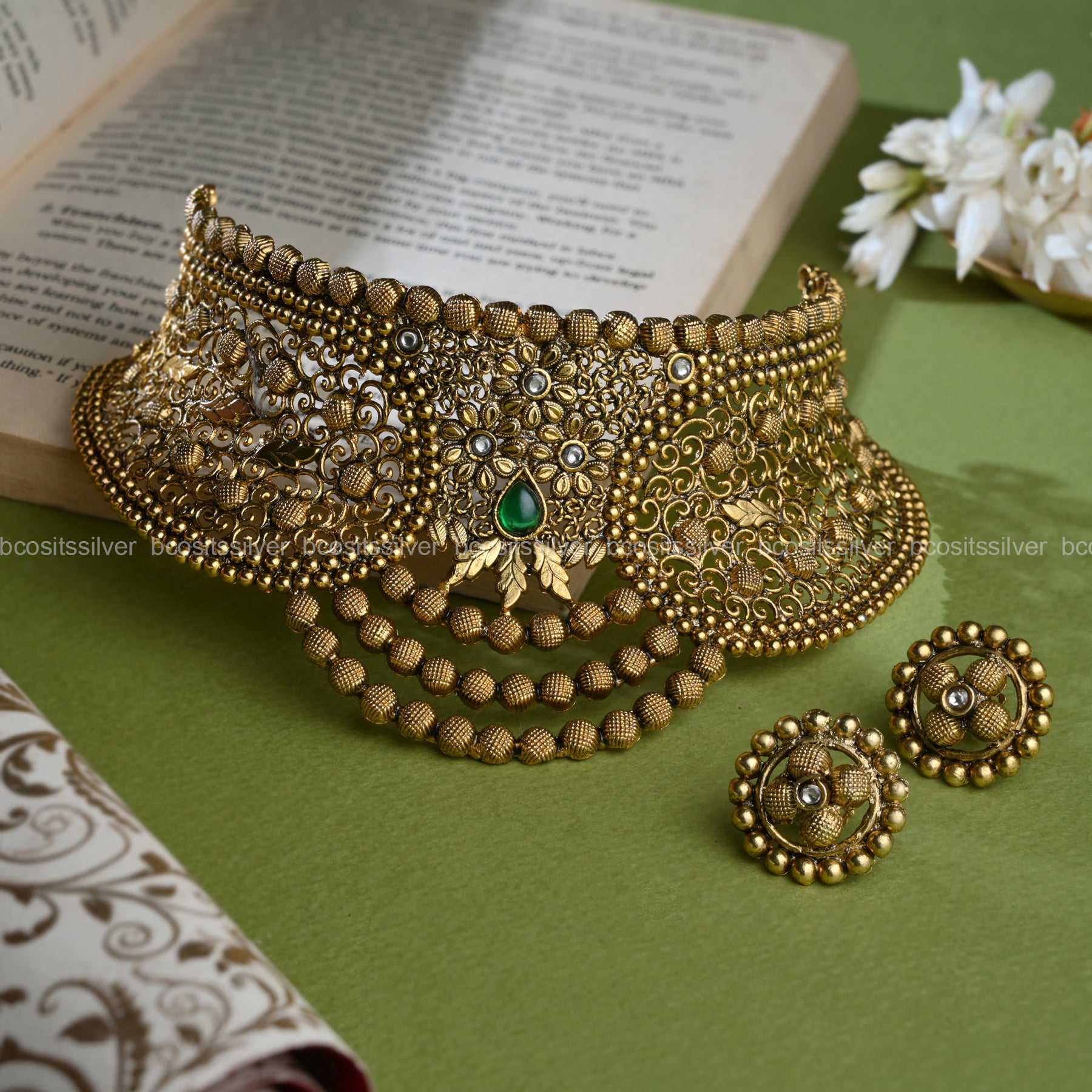 Gold Plated Navaratri Maharani Choker - 9081