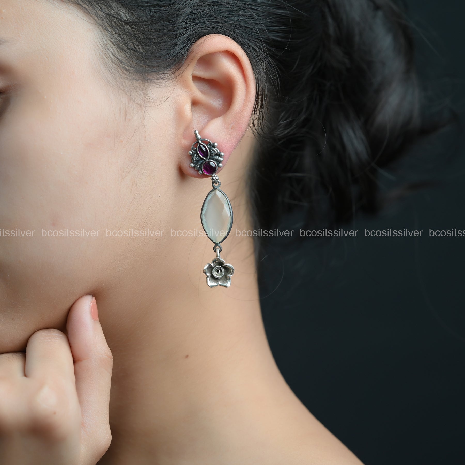 925 Silver Earrings Keerthi -1575