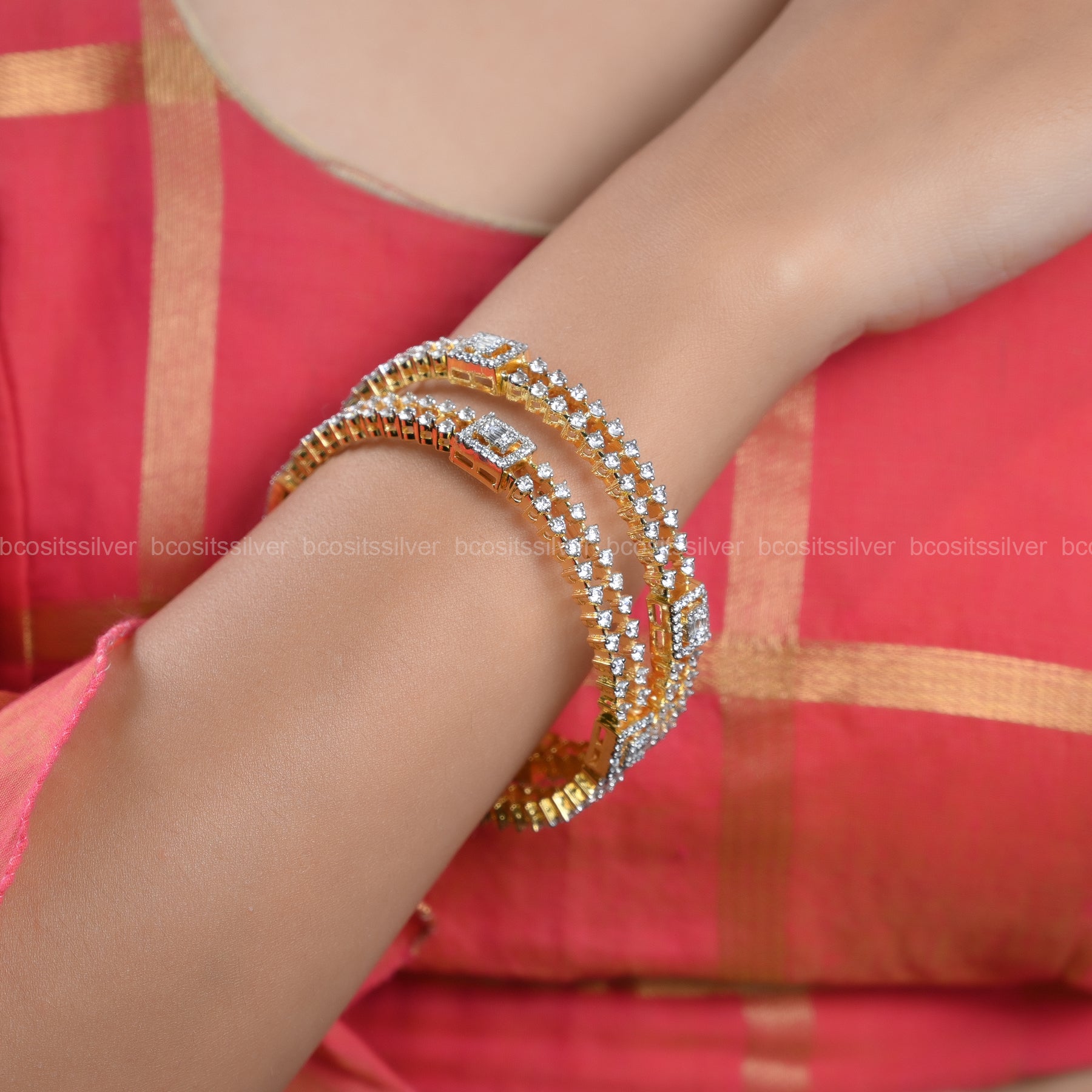 Theia 925 Silver Sankranti Bangle - 1051 - ( MADE TO ORDER )
