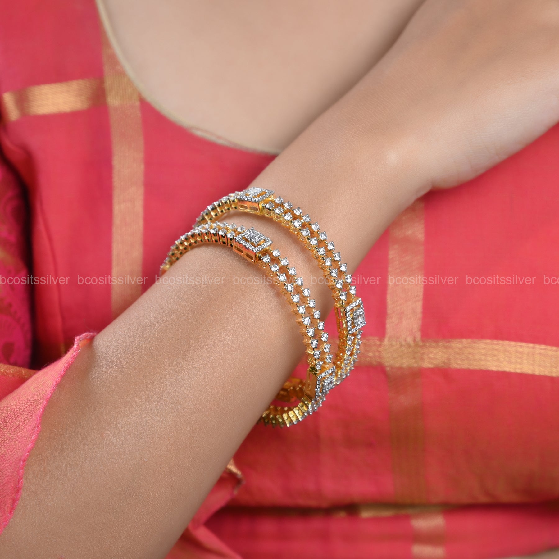 Theia 925 Silver Sankranti Bangle - 1051 - ( MADE TO ORDER )
