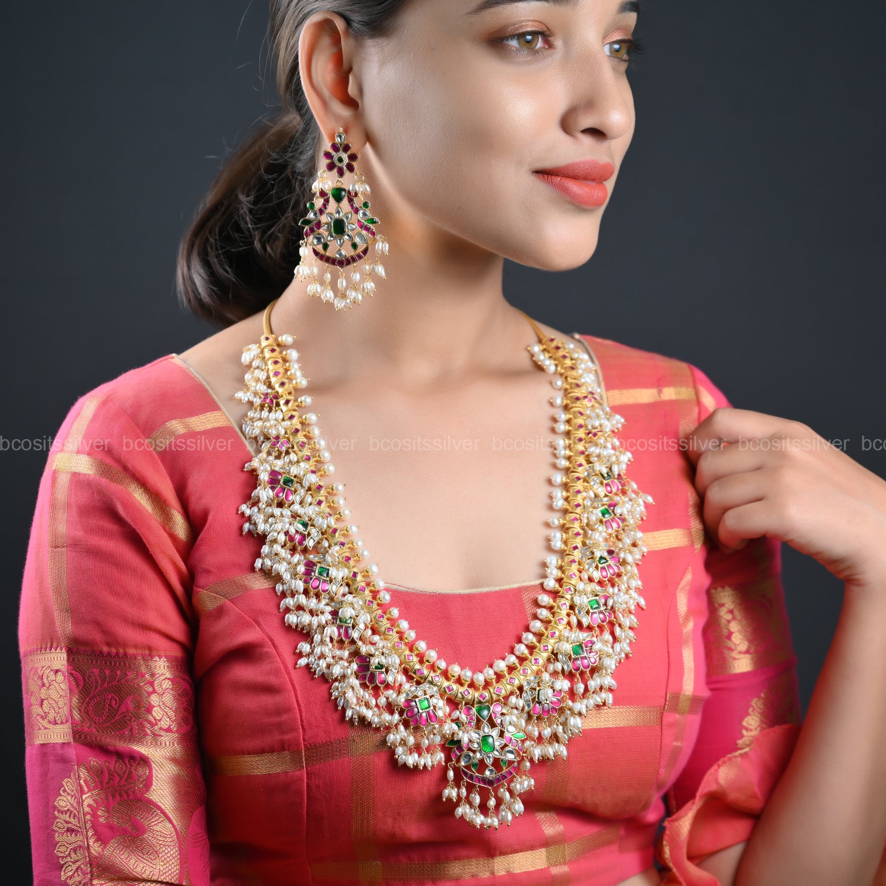 925 Silver Gold Plated Guttapusalu - 966