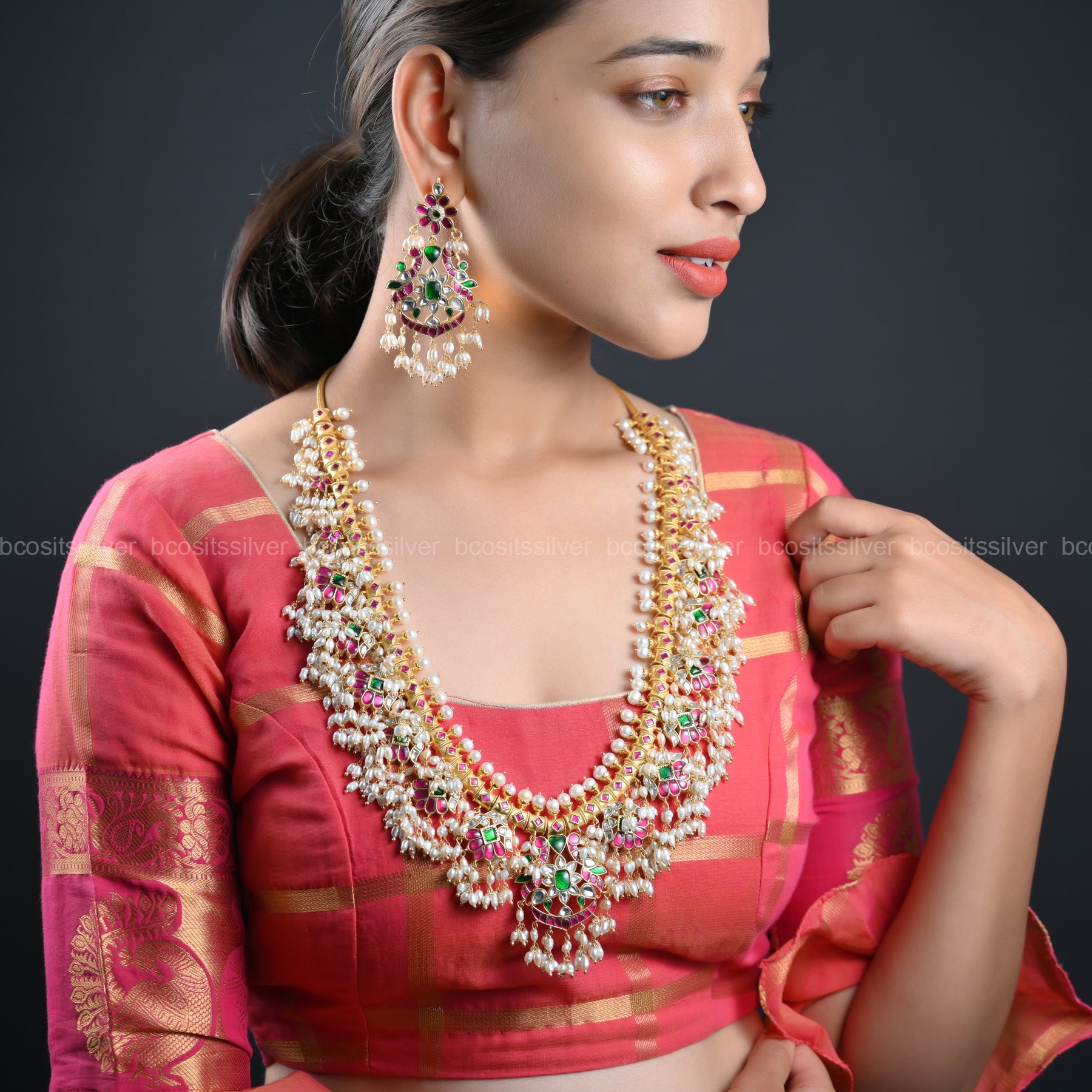 925 Silver Gold Plated Guttapusalu - 966