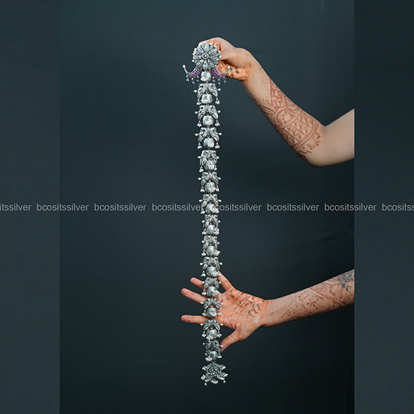 Silver Oxidized Sunflower Puligoru Jada -1524