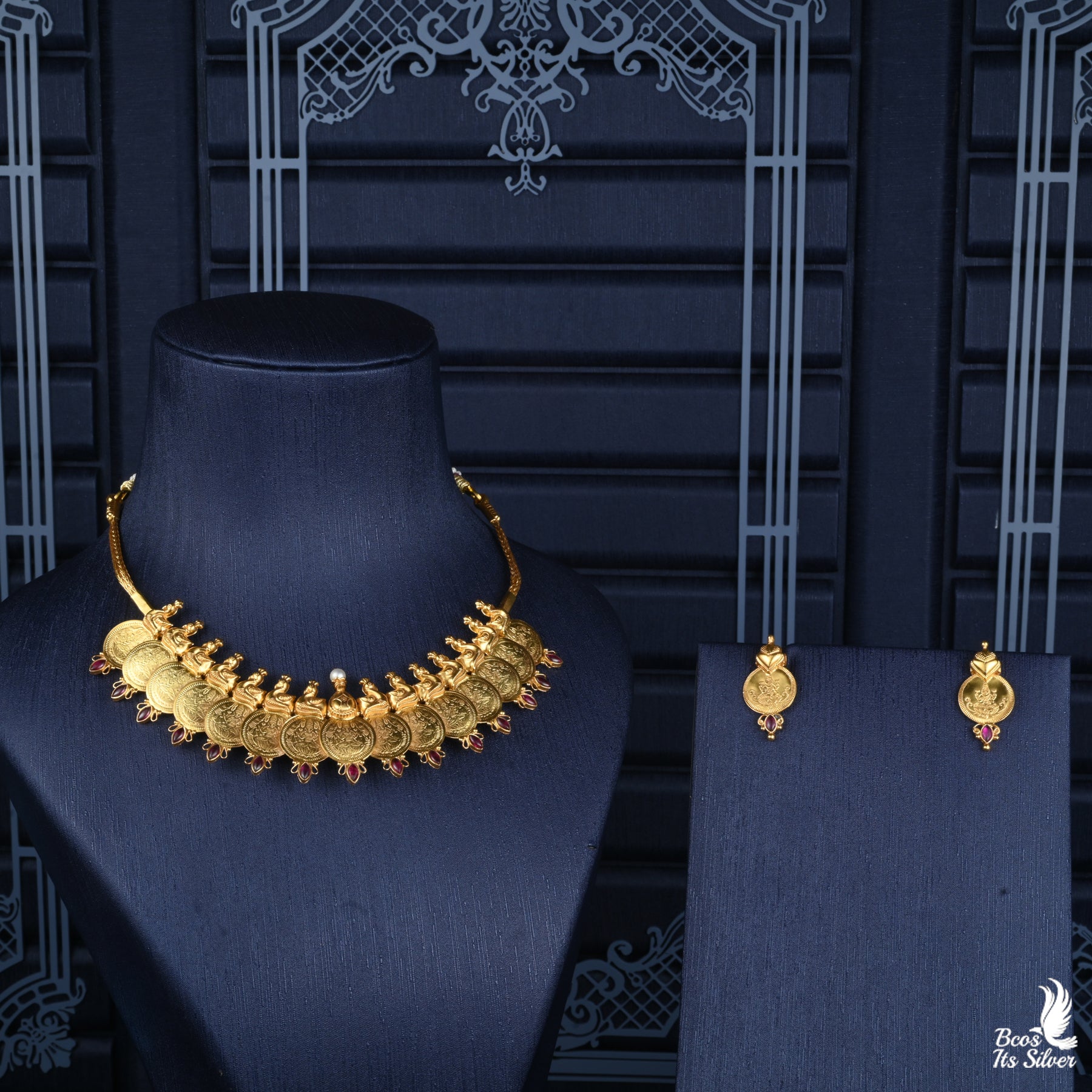 GOLD PLATED LAKSHMI COIN NECKPIECE - 2730