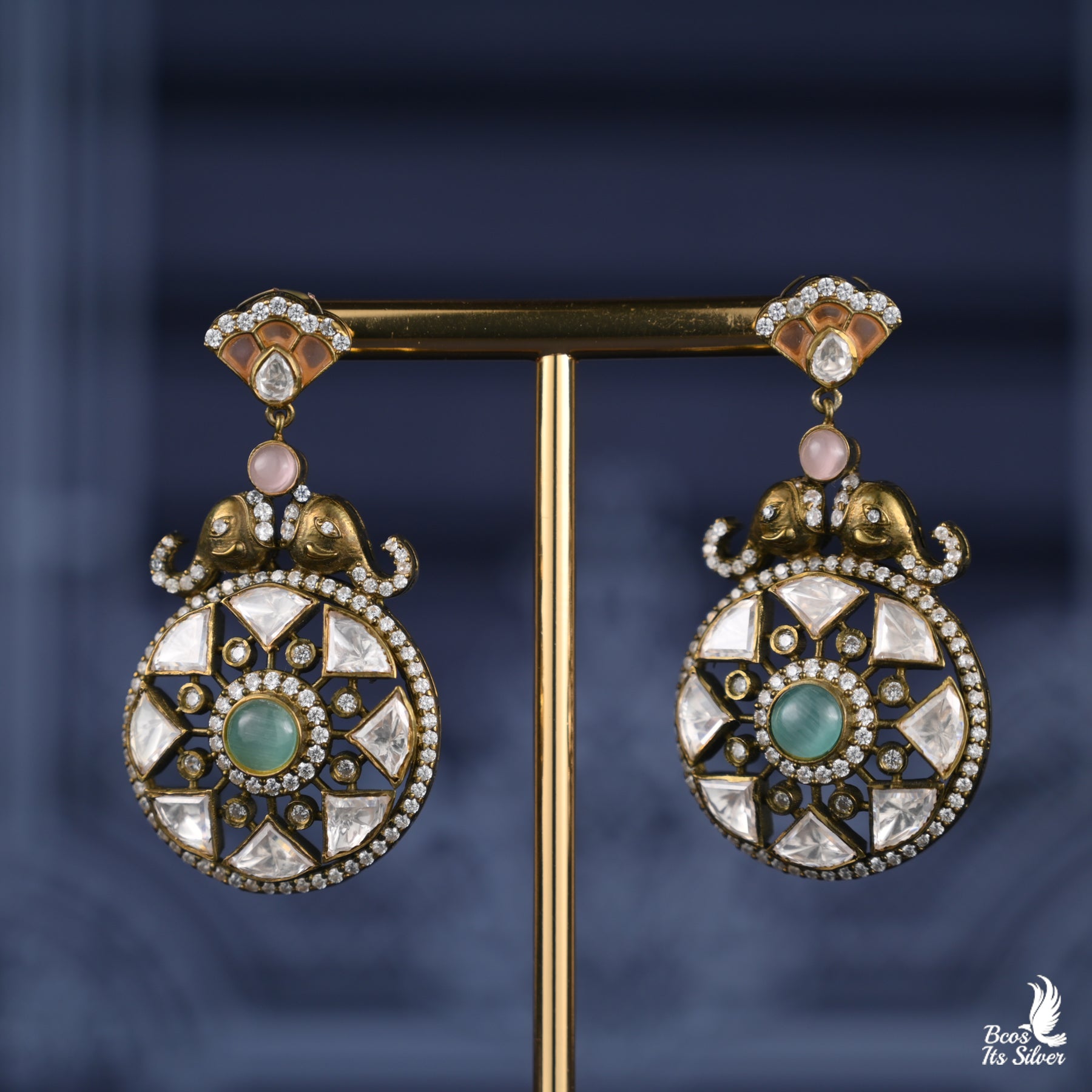925 Silver Victorian Earring - 2717