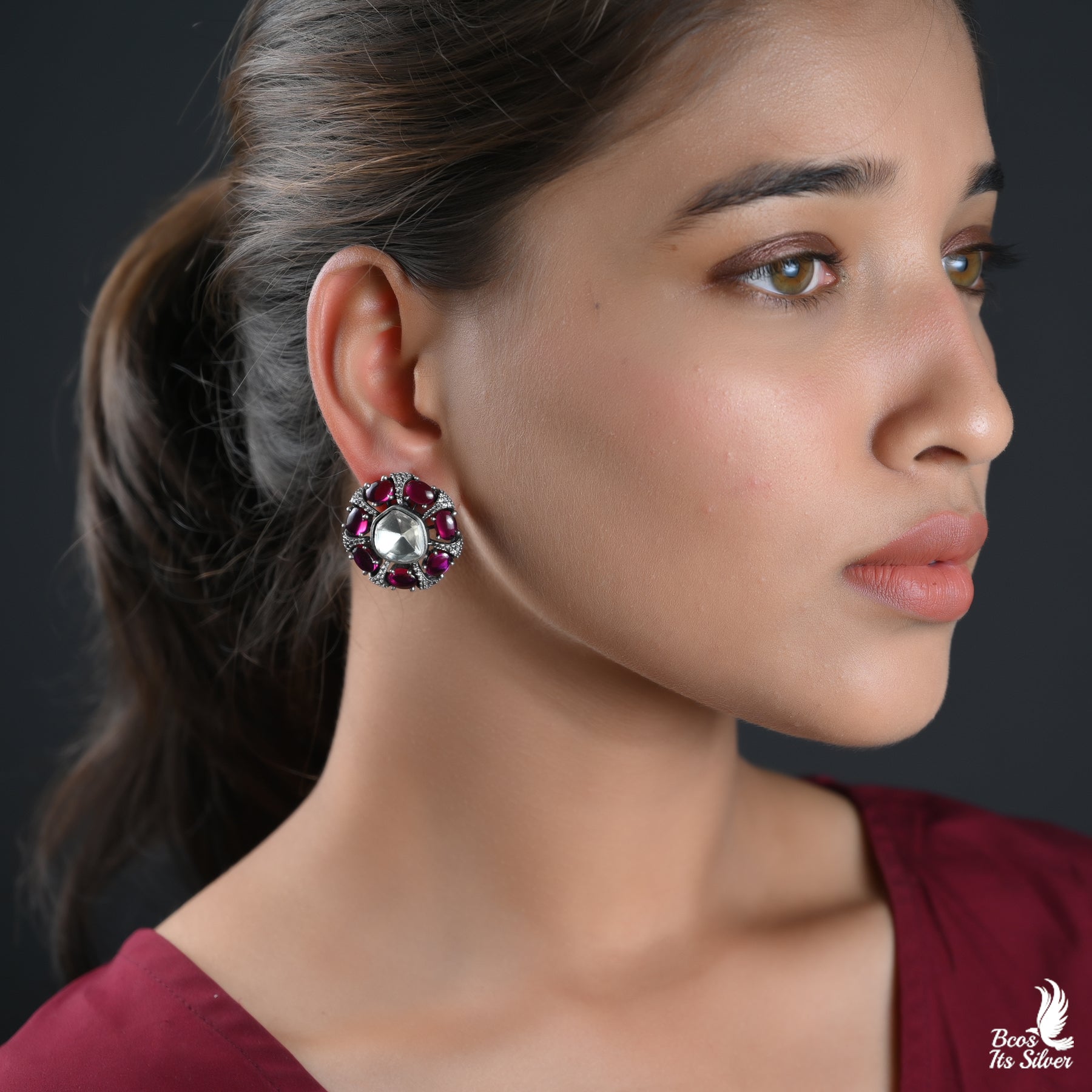 Oxidized Earring - 2724